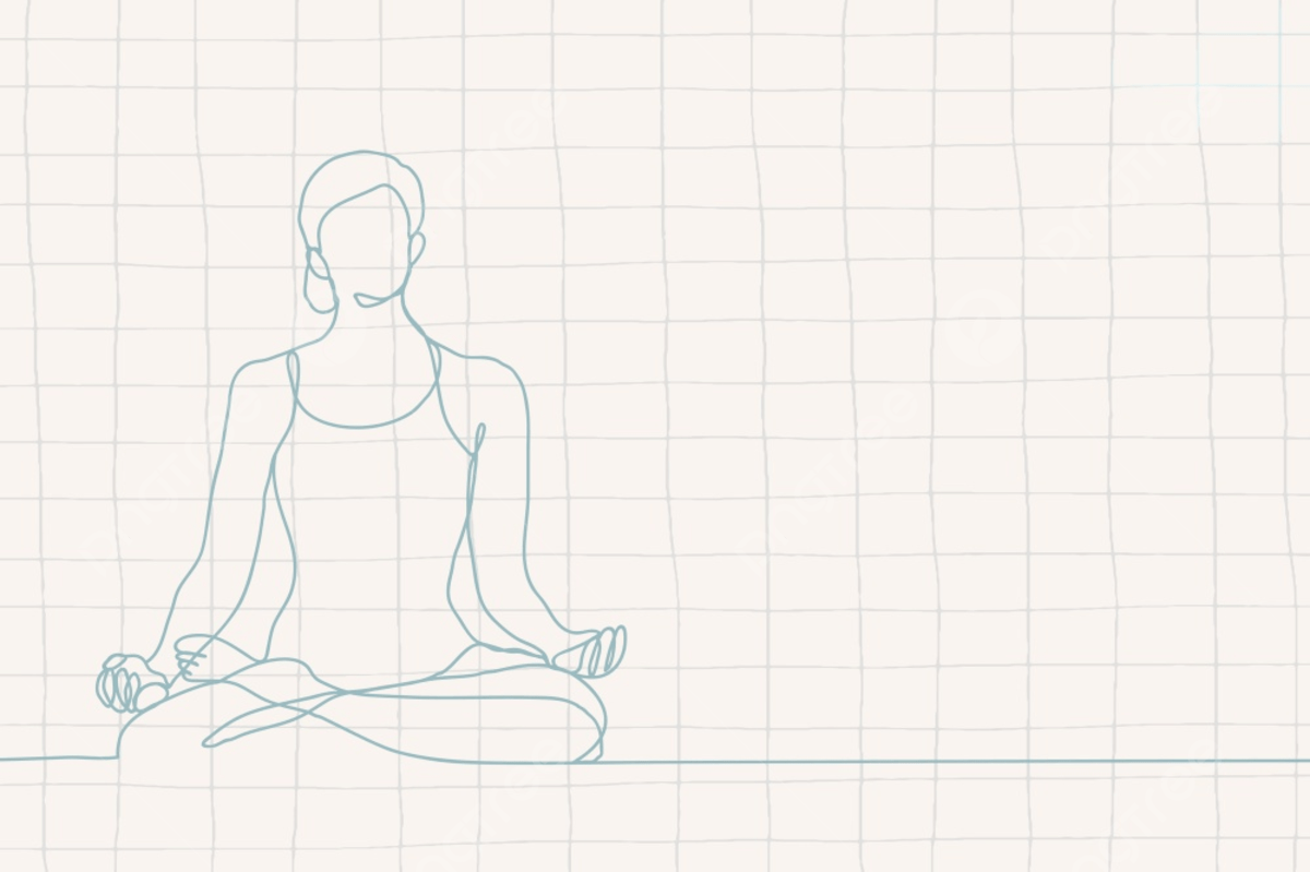 A drawing of someone sitting in the lotus position - Doodles