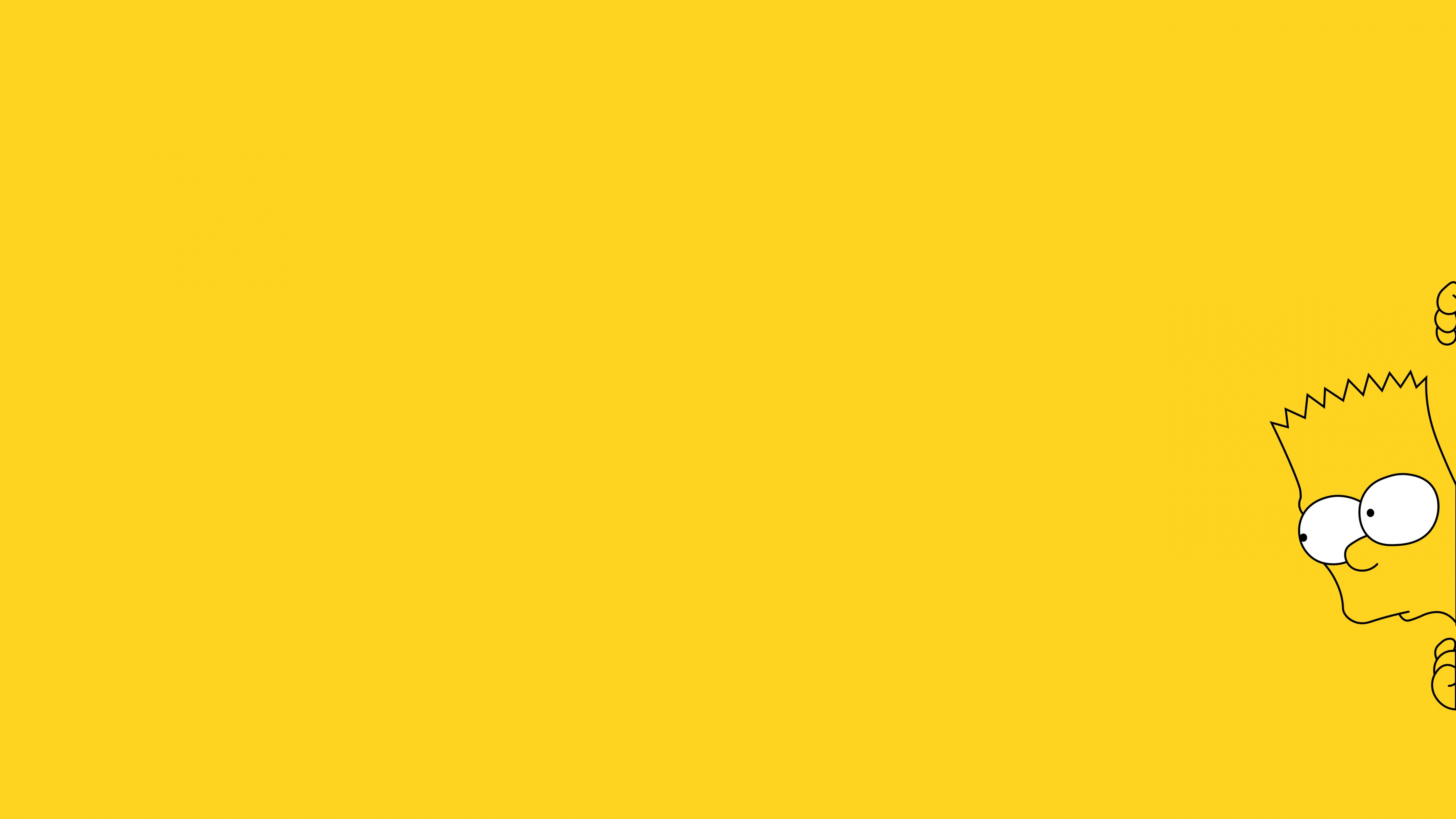 Wallpaper bart simpson, the simpsons, yellow background, minimalism, 2560x1440 wallpaper - The Simpsons
