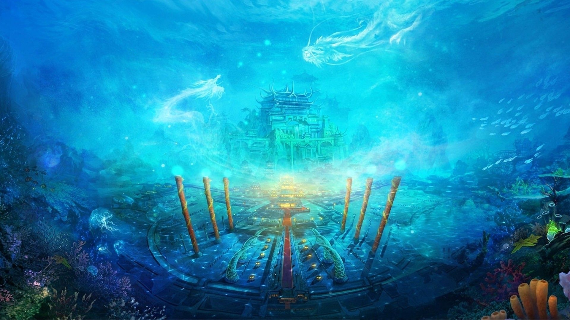 The underwater temple of atlantis - Underwater