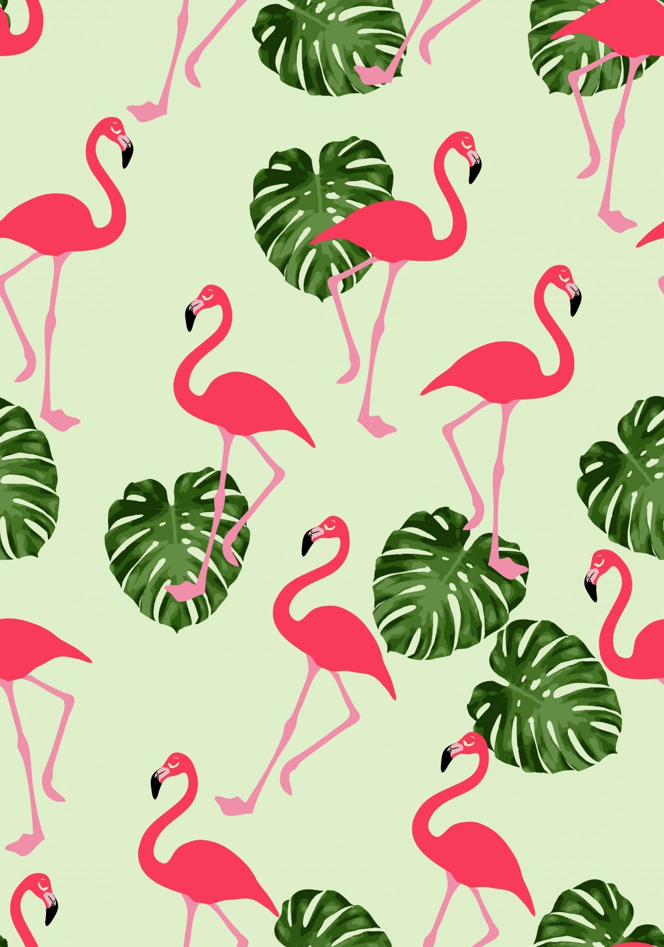 Flamingo, wallpaper, paper, background, pattern