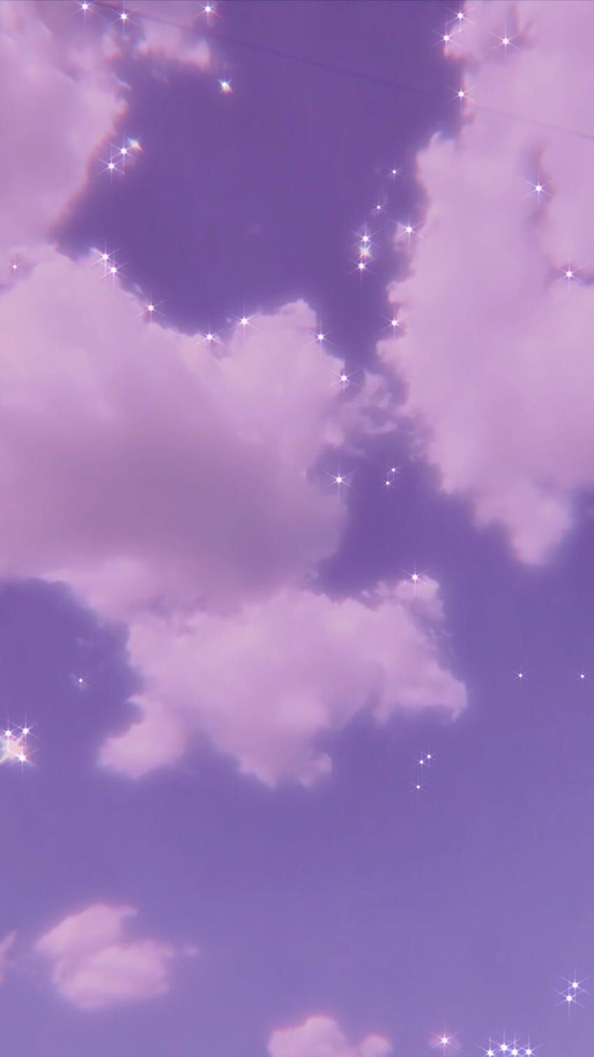 Aesthetic Glitter Cloud Background and
