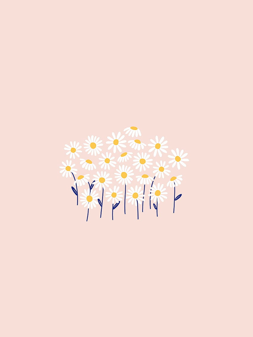 Daisy, tablet and phone, pastel aesthetic tablet HD phone wallpaper