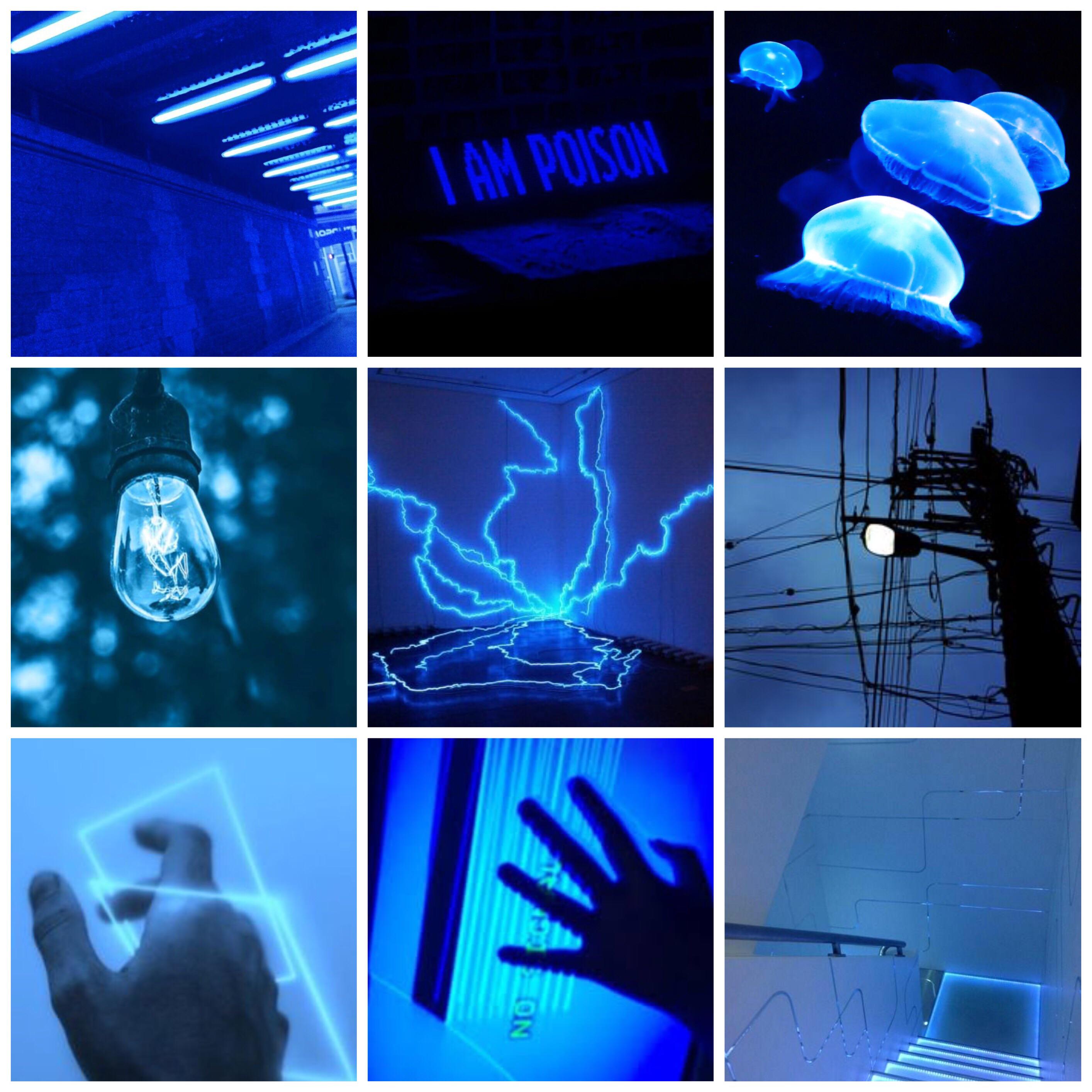 Blue aesthetic wallpaper collage