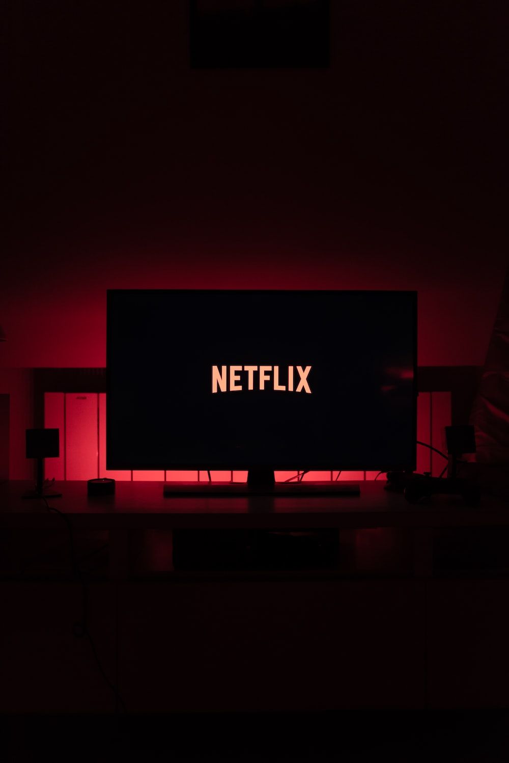 A tv screen with the netflix logo on it - Netflix