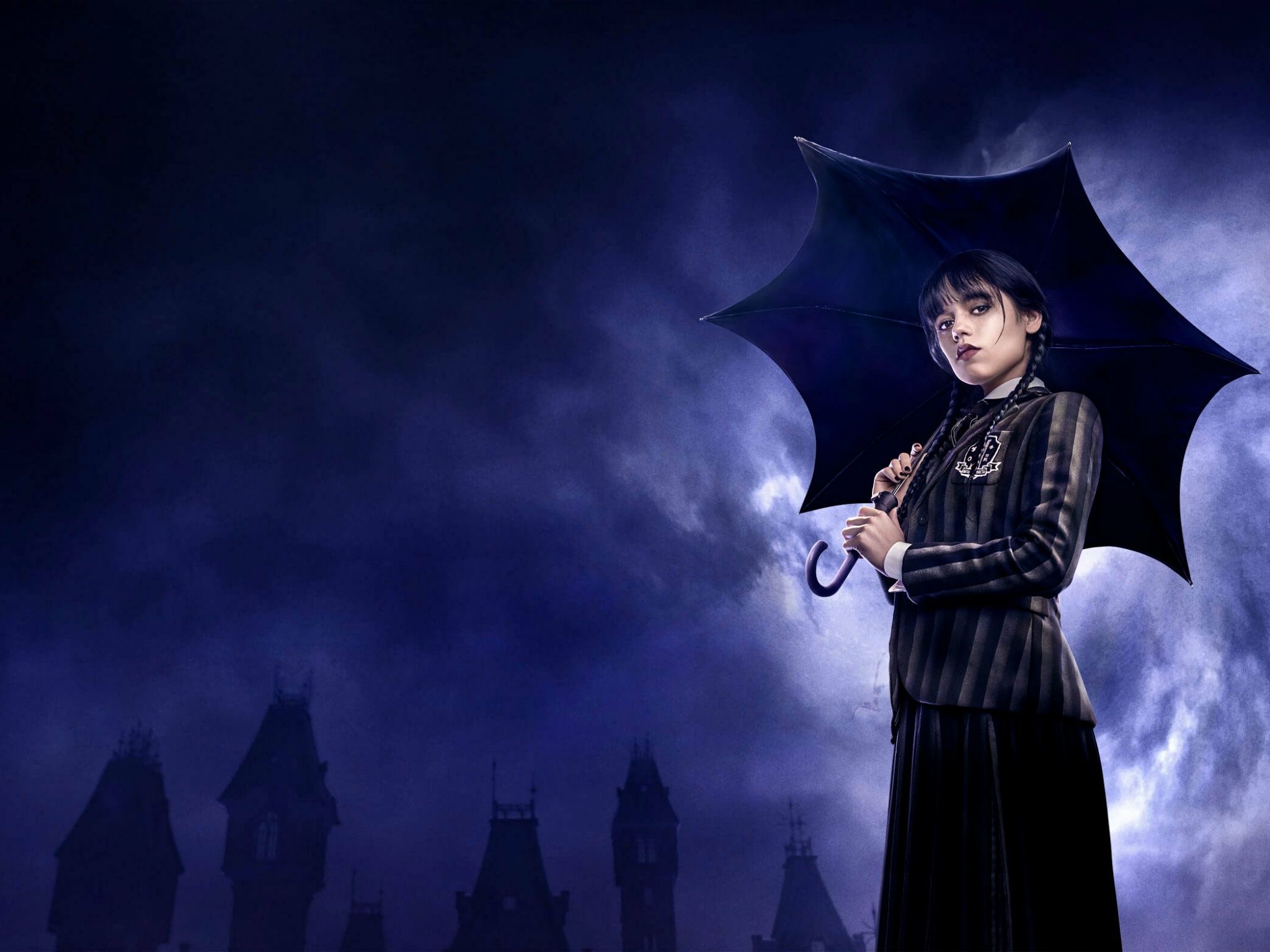 Jenna Ortega as Wednesday Addams Wallpaper 4K, Netflix series, Movies