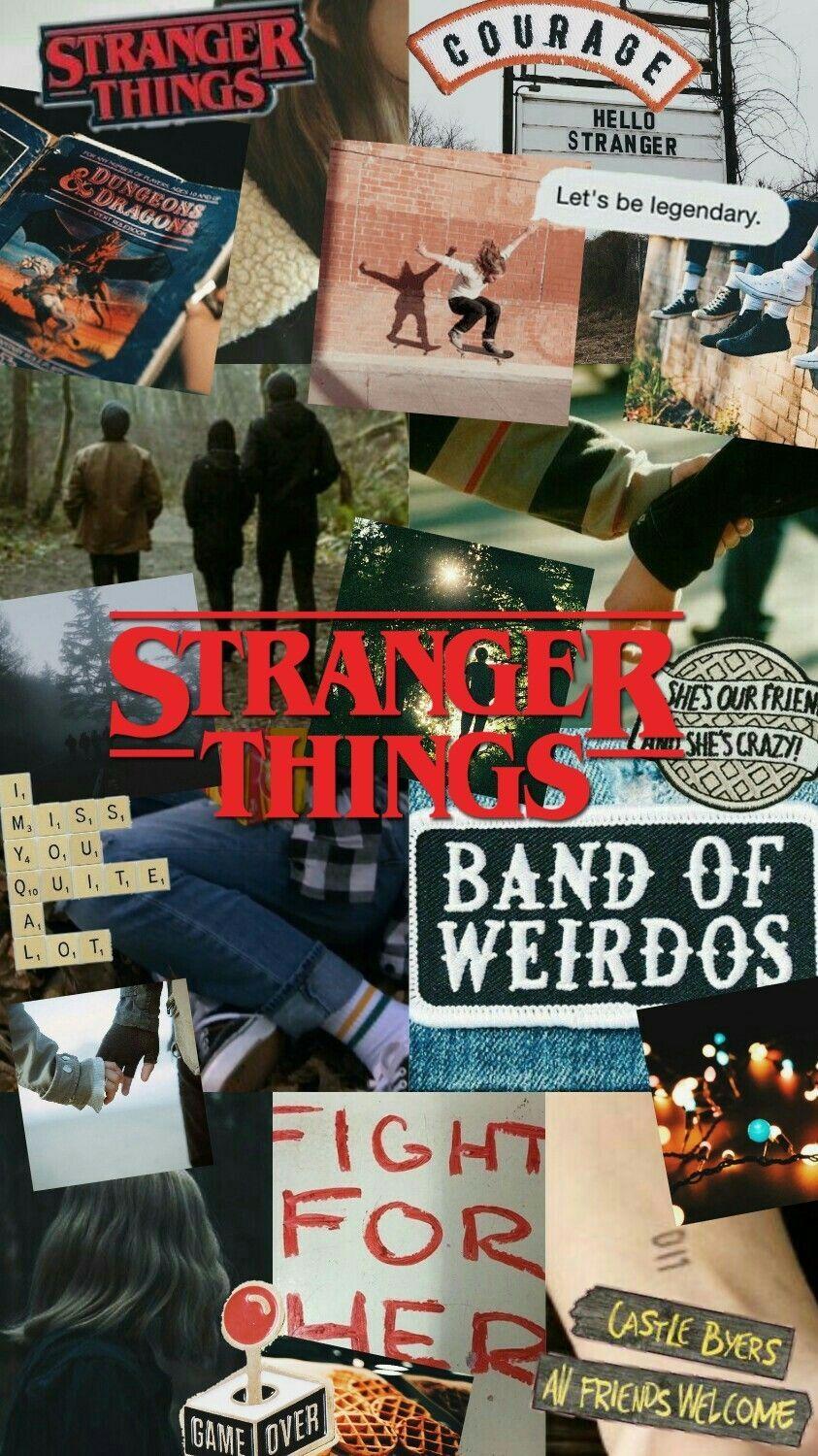 A poster with many different pictures on it - Netflix, Stranger Things