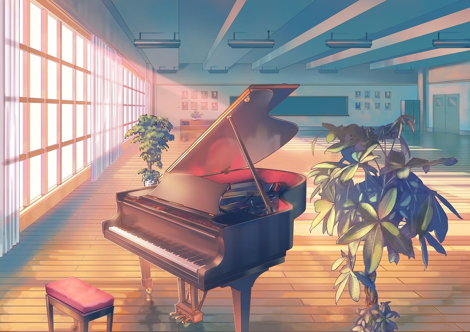 Anime Piano Wallpaper