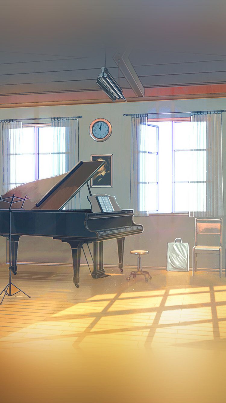 Piano Anime iPhone Wallpaper