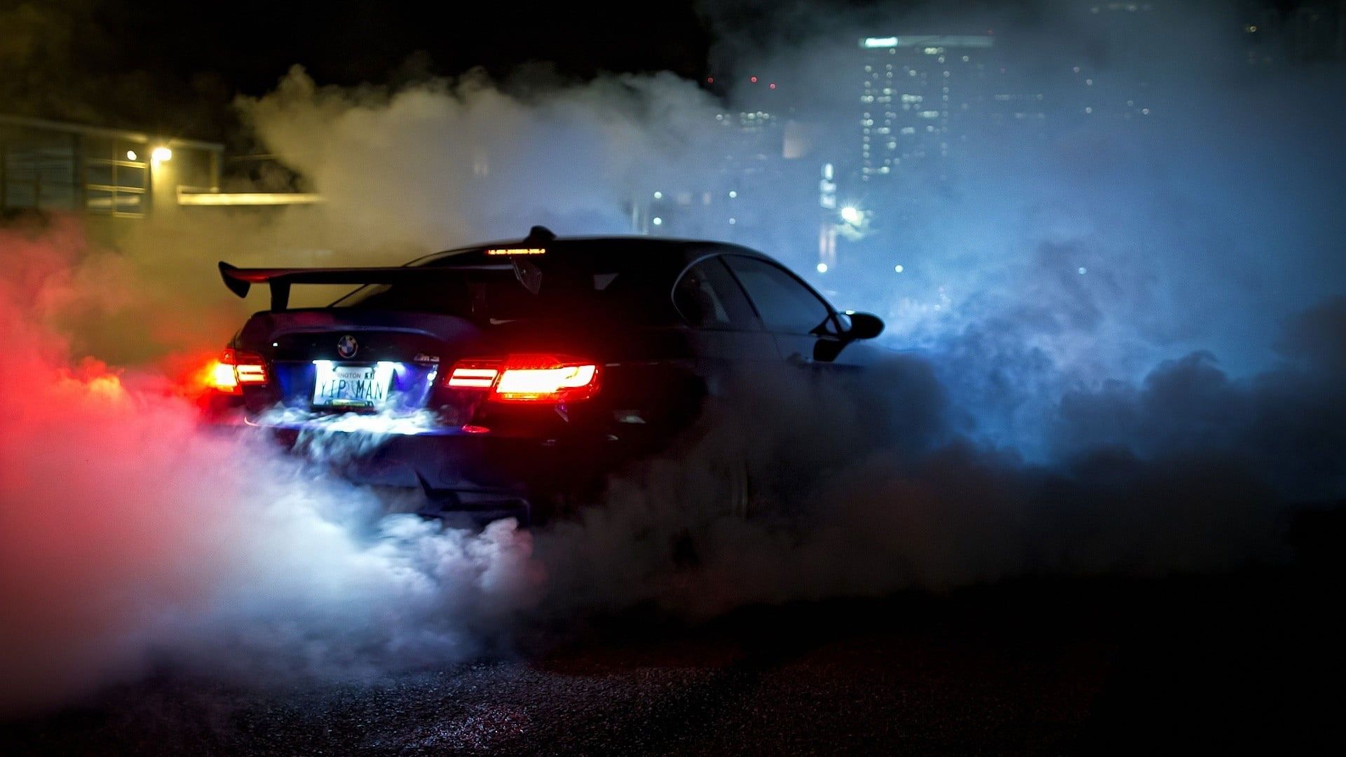 Wallpaper Black Bmw Car, Bmw M Race Cars, Racing, Smoke