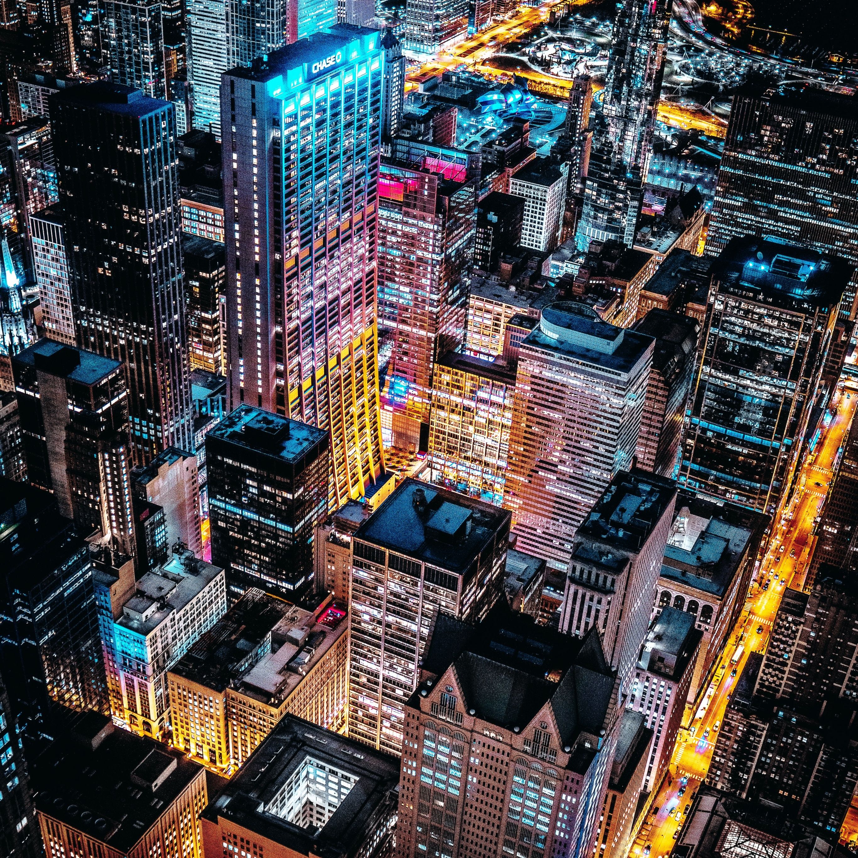 Chicago Wallpaper 4K, Skyline, Skyscrapers, World