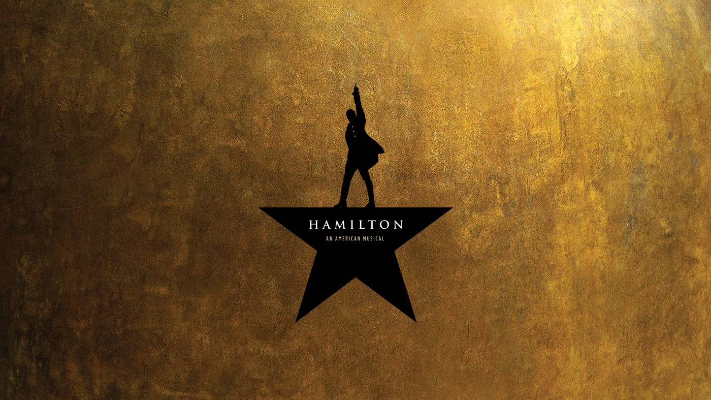 Hamilton the Musical wallpaper featuring the silhouette of a person standing on a star - Broadway