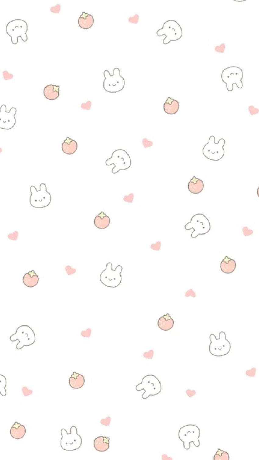 A cute pattern of white and pink hearts - Pattern