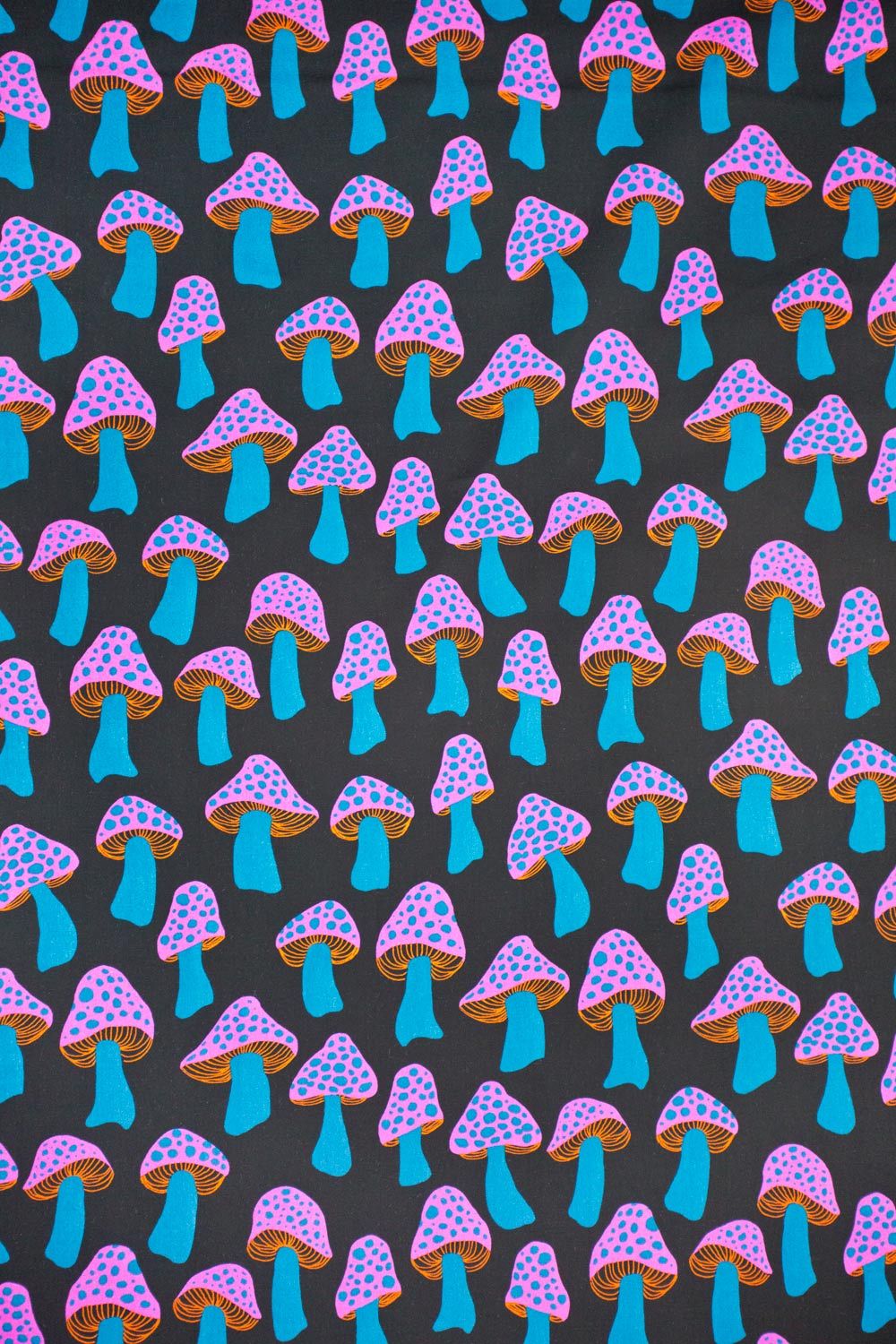 Free download Cotton Steel Front Yard Mushrooms Rayon in Glowy Blue The [1000x1500] for your Desktop, Mobile & Tablet. Explore Mushroom Aesthetic Wallpaper. Mushroom Wallpaper, Infected Mushroom Wallpaper, Mushroom Cloud Wallpaper