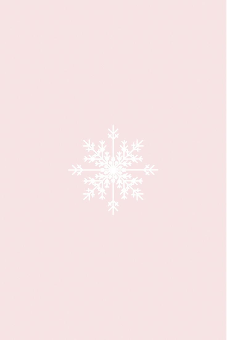 A white snowflake on a light pink background - Snowflake