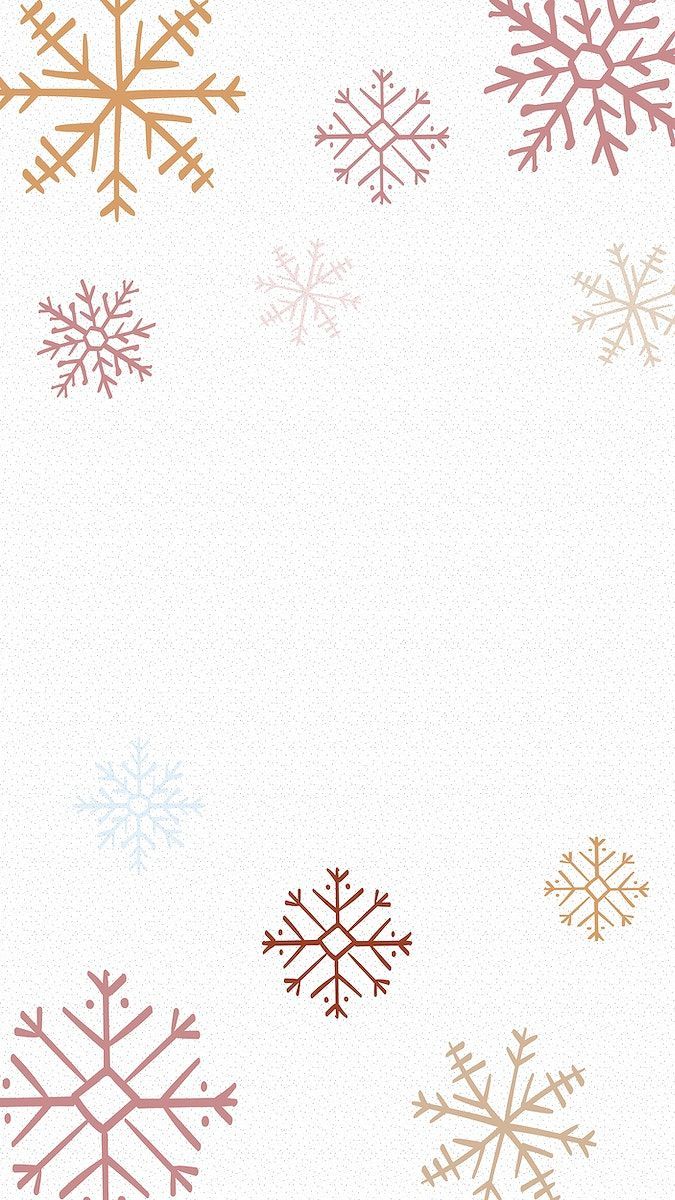 Winter snowflake iPhone wallpaper, aesthetic