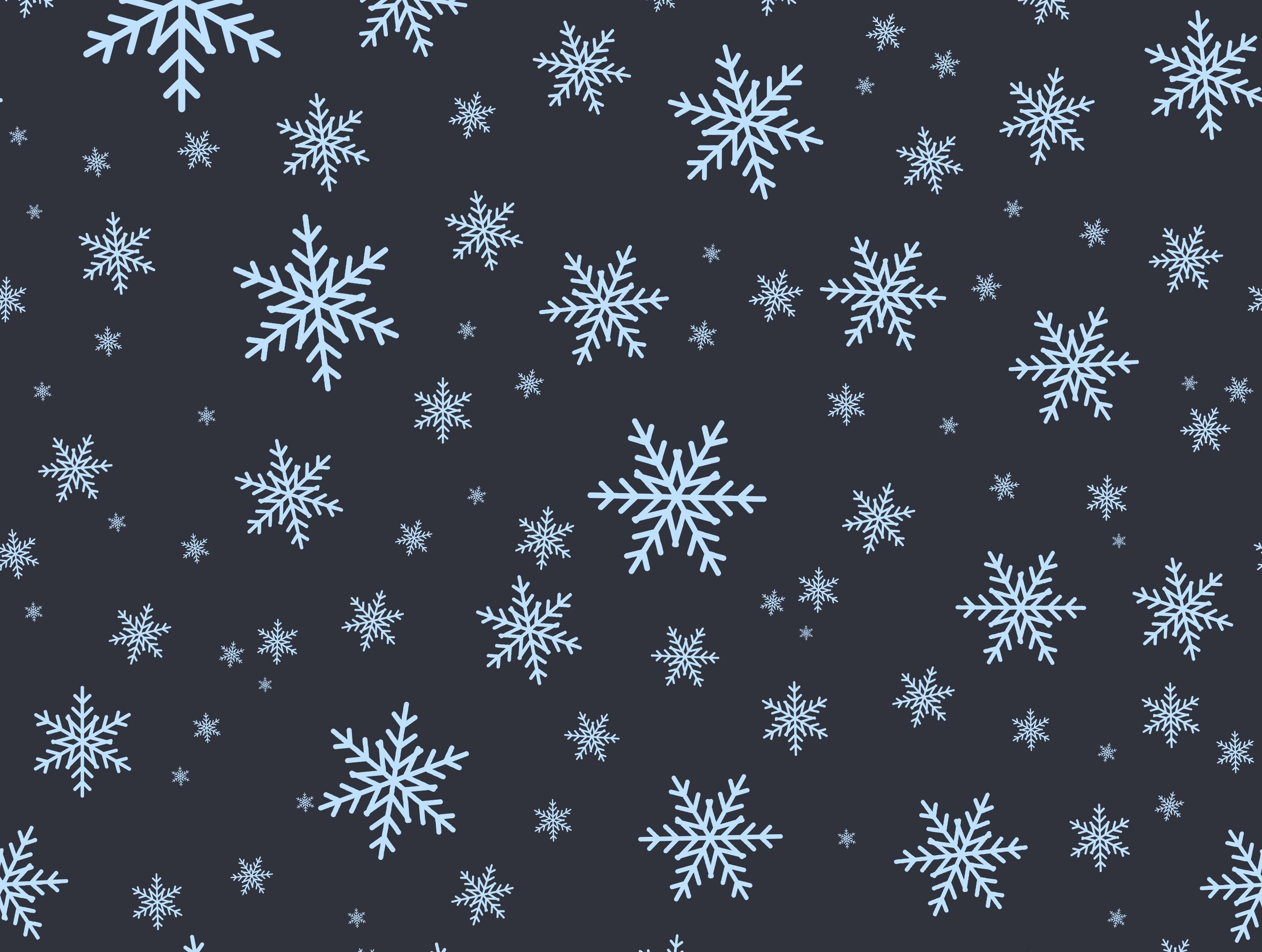 A pattern of snowflakes on dark blue background - Snowflake