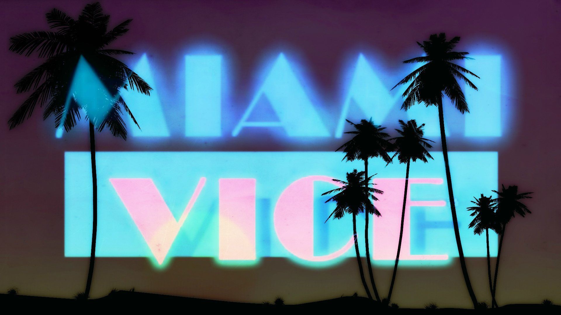 A neon sign that says miami vice - Miami