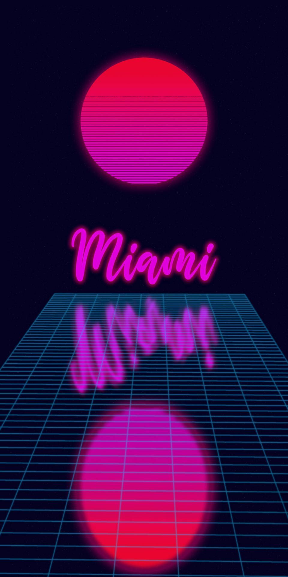 Download Miami Neon Aesthetic iPhone Wallpaper