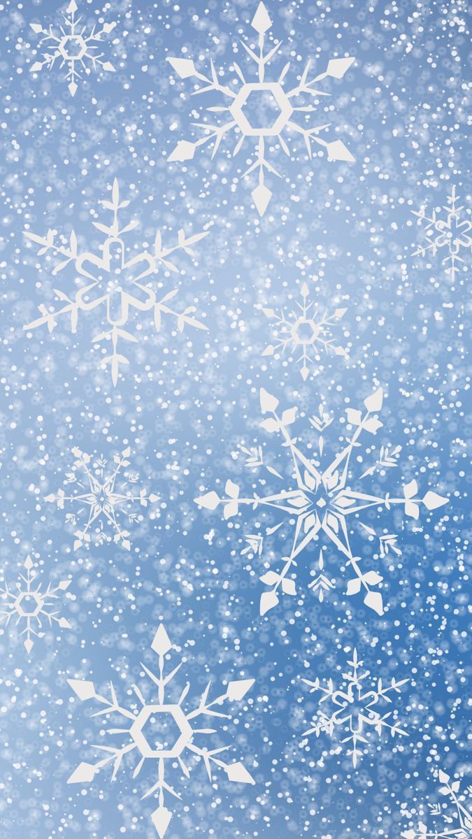 IPhone wallpaper with snowflakes on a blue background - Snowflake