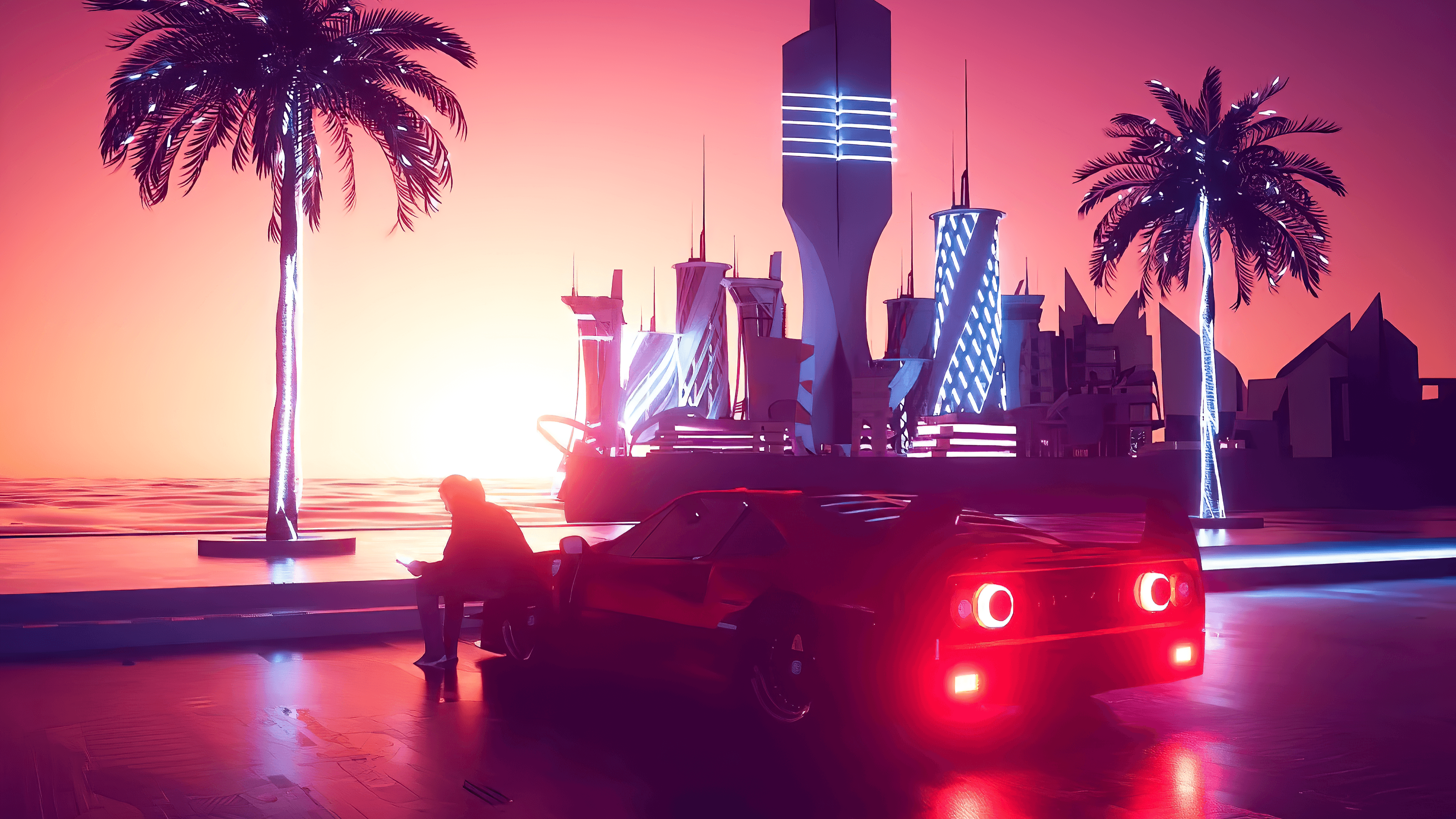 Miami Sunset Wallpaper