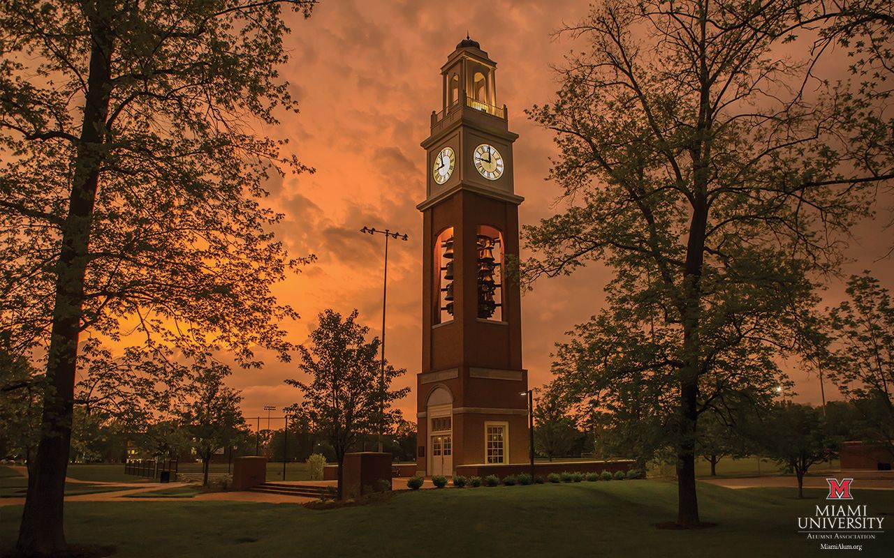 The bell tower at Miami University in Ohio. - Miami