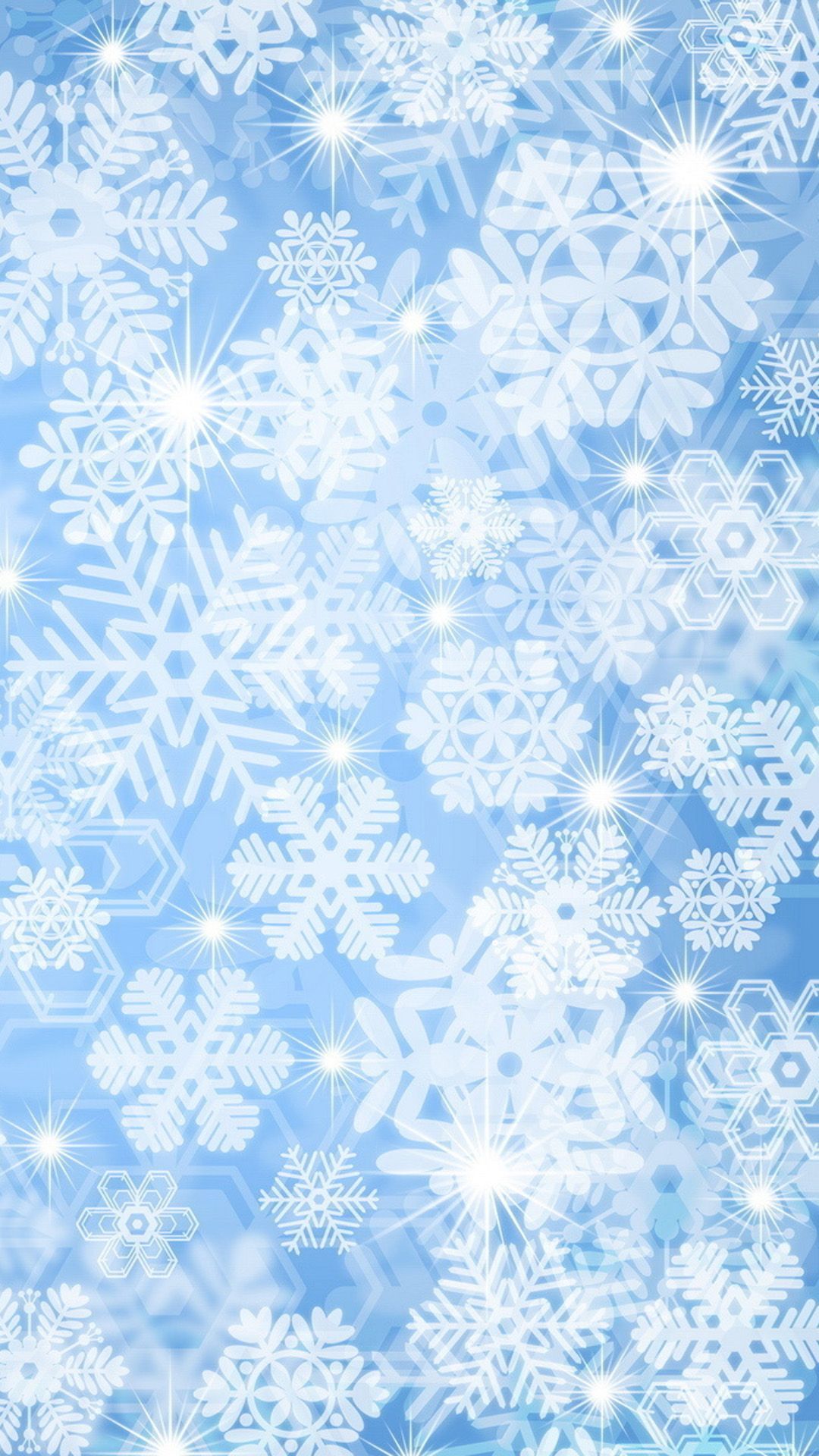 A blue background with snowflakes - Snowflake
