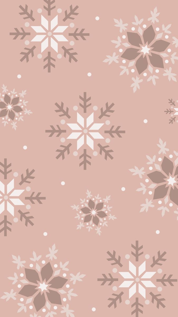 A pattern of snowflakes on pink background - Snowflake