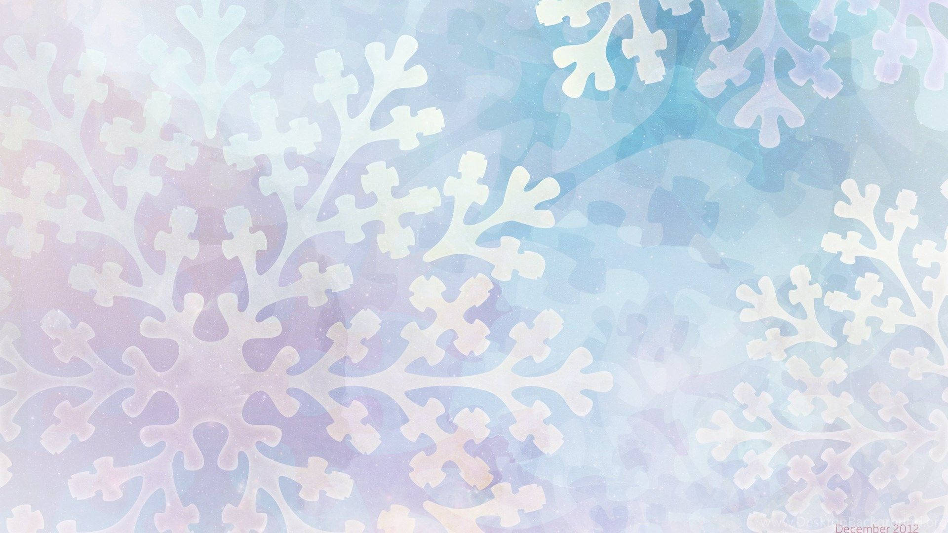 Snowflakes on a soft pastel background - Snowflake