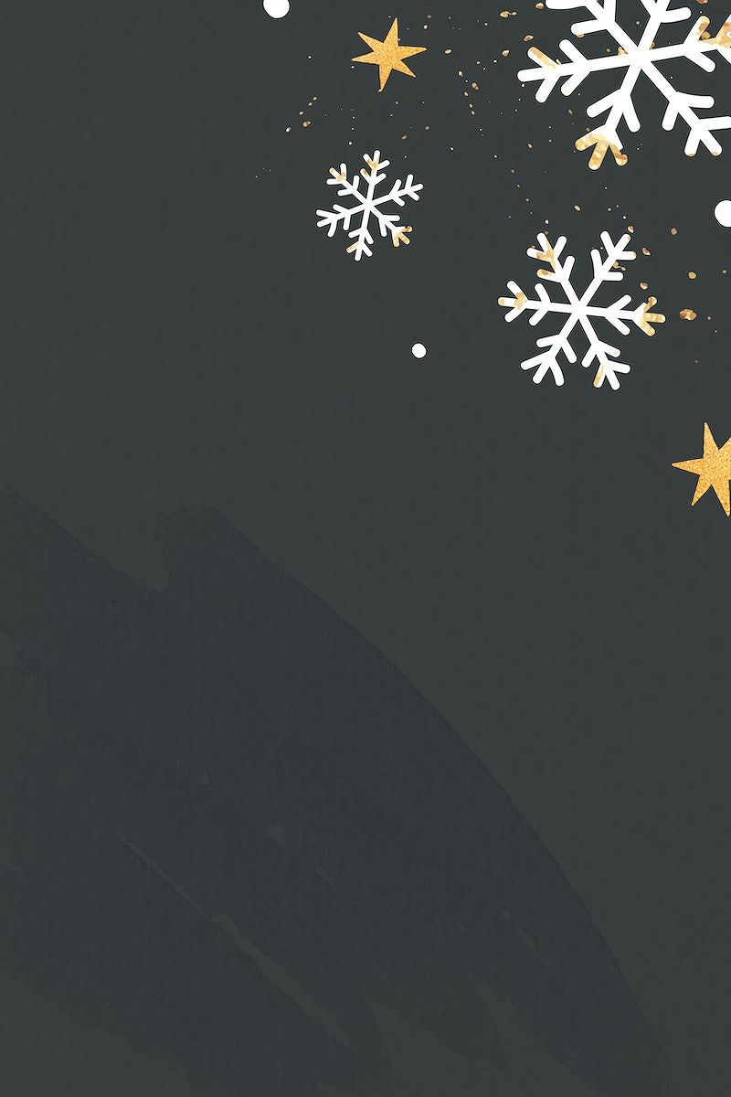 A black and white christmas card with snowflakes - Snowflake