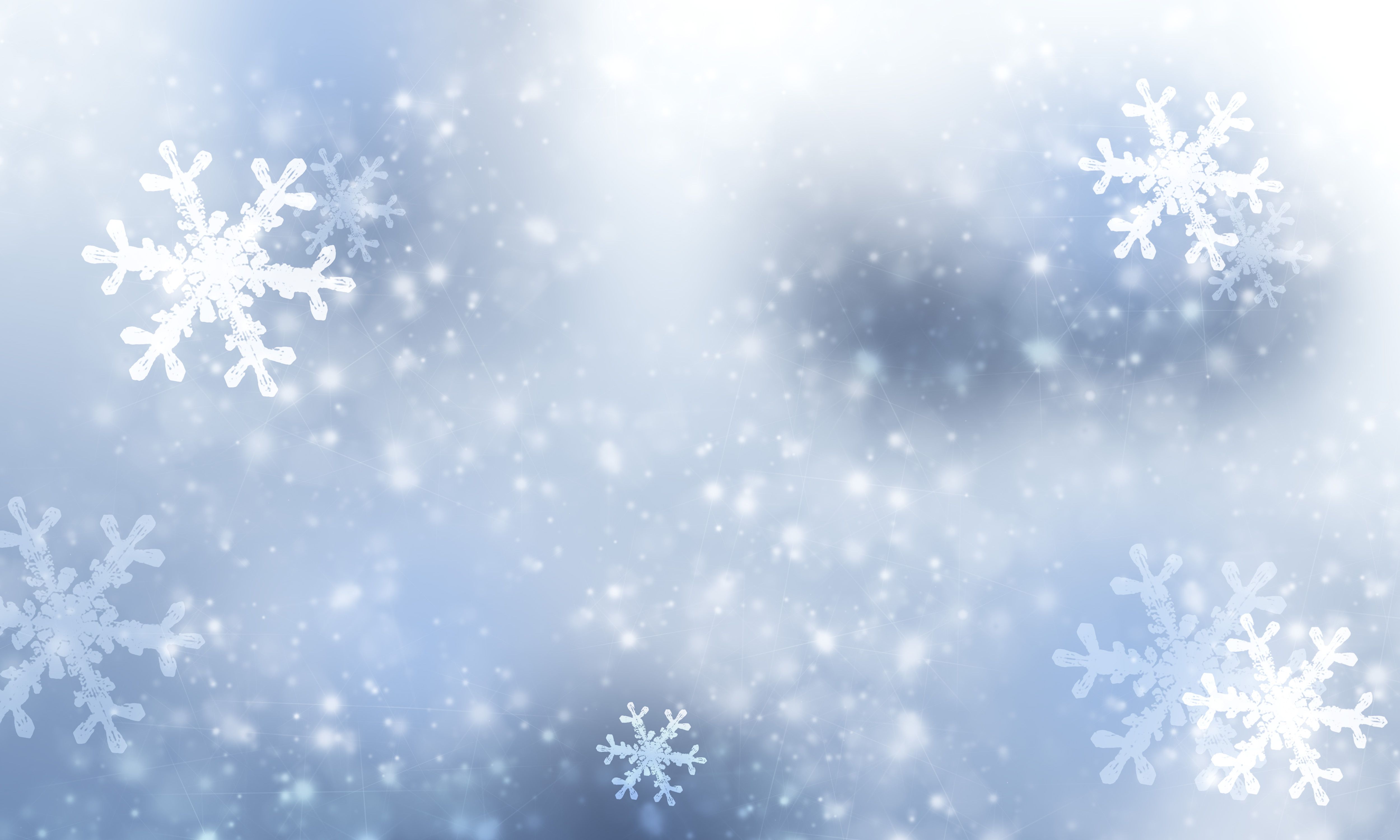 Snowflakes falling on a blue background - Snowflake