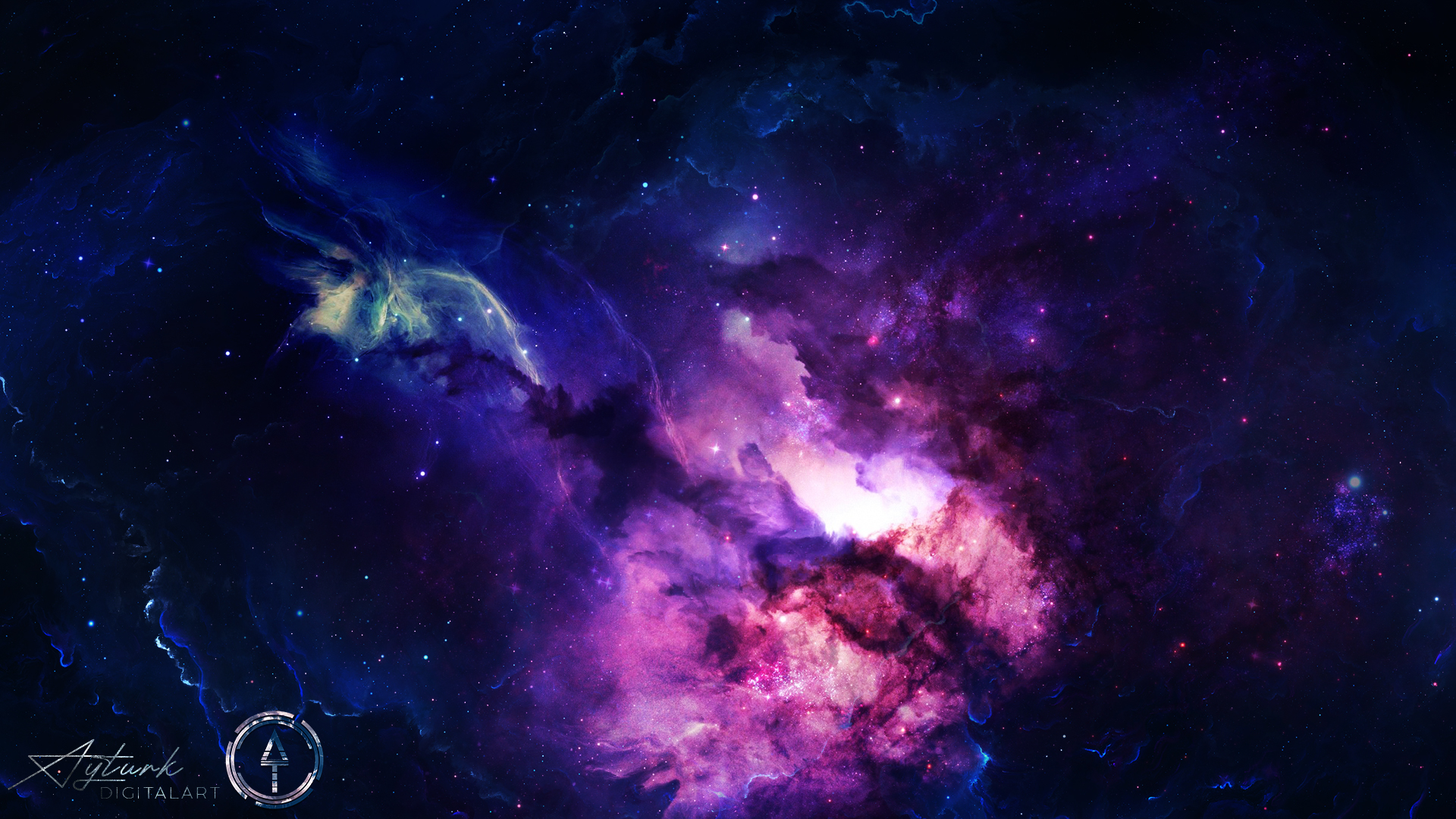 Wallpaper : galaxy, spacescapes, space clouds, stars, Hubble, NASA, photo manipulation, digital, artwork, planet, colorful 1920x1080