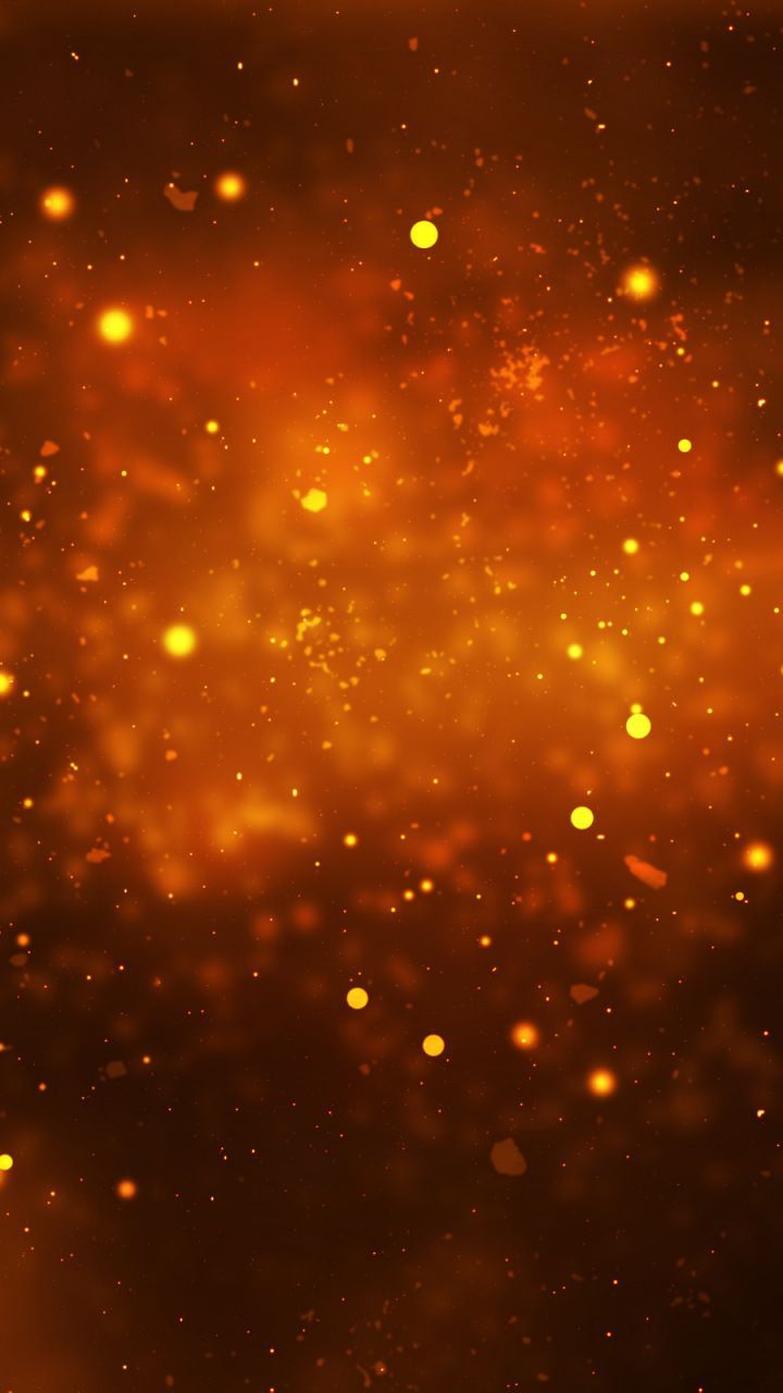 A golden background with sparkles and stars - Dark orange