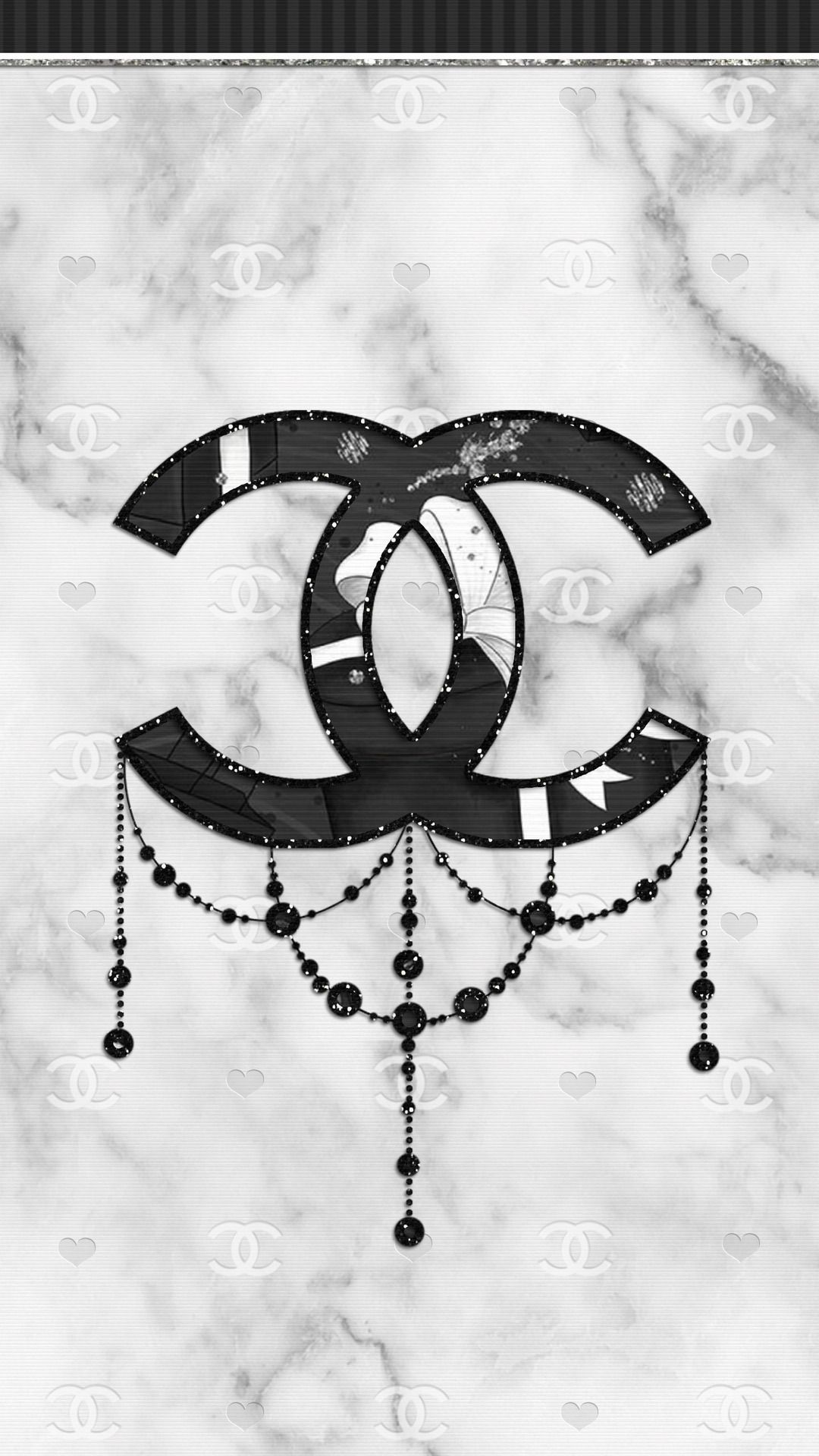 The chanel logo on a marble background - Chanel