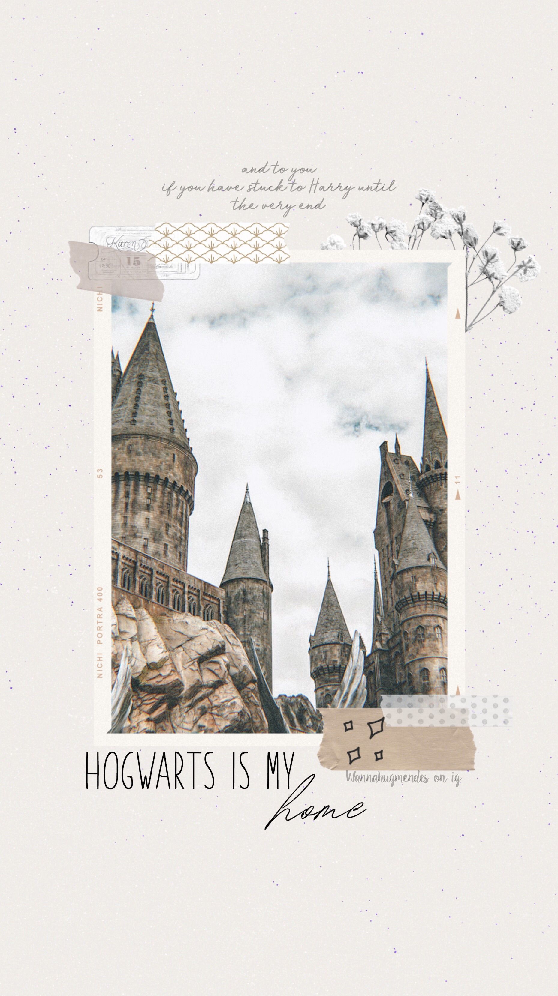 A picture of hogwarts castle with the words harry potter is my home - Gryffindor, Harry Potter