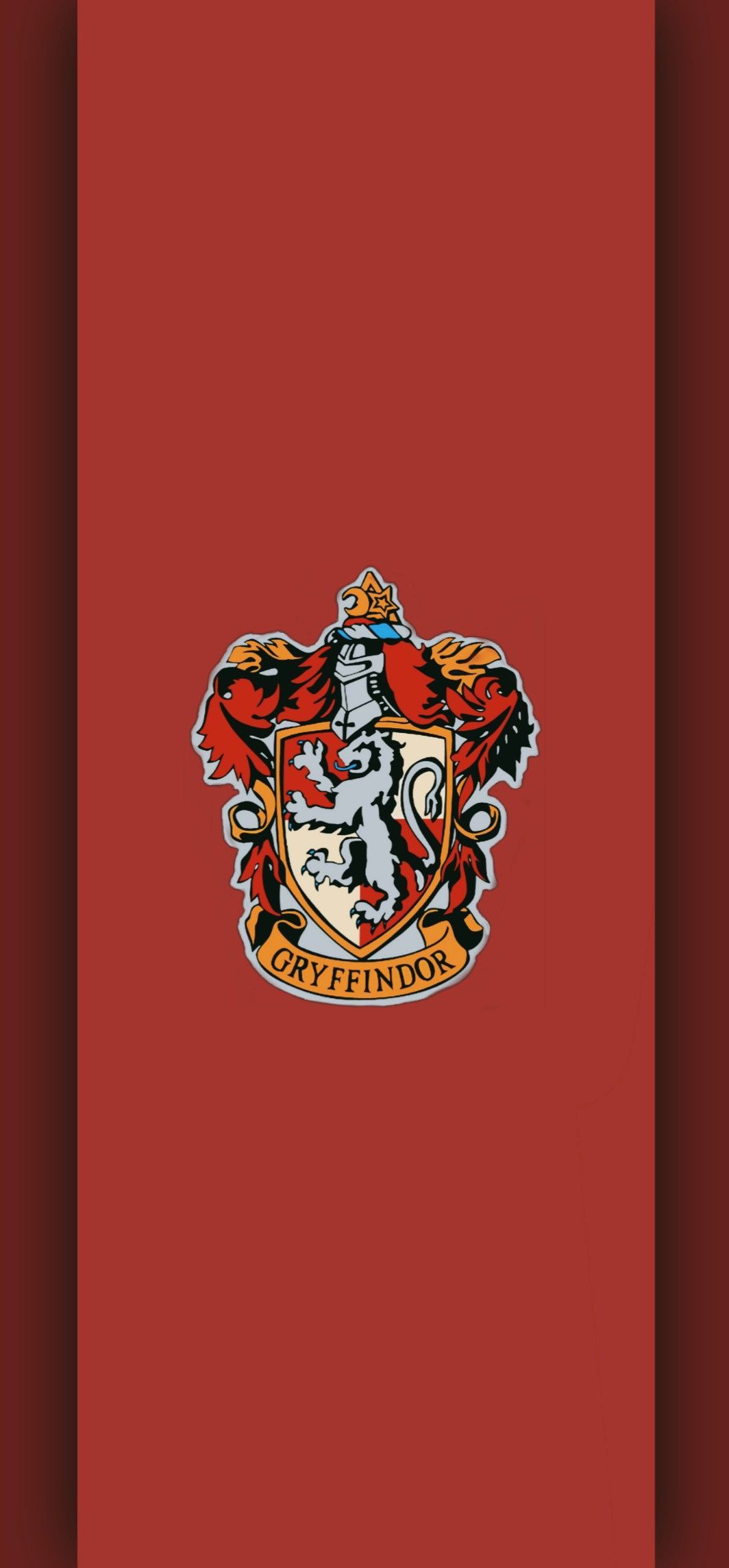 The harry potter logo on a red background - Gryffindor