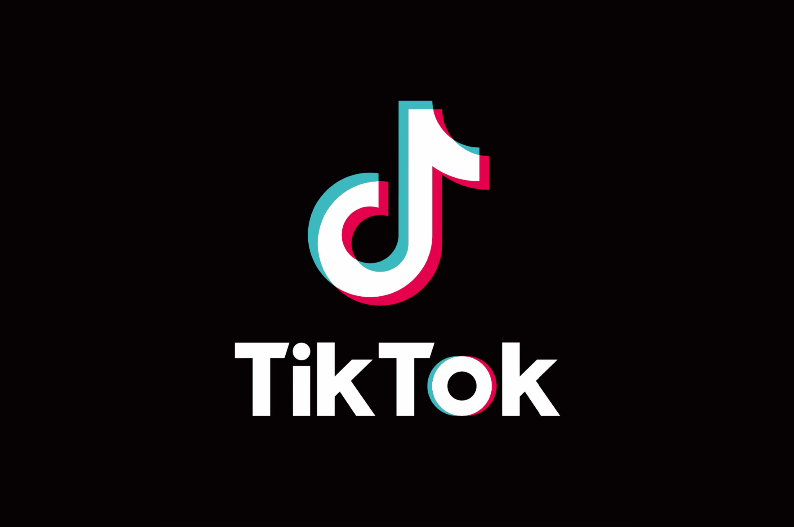 The TikTok logo on a black background - TikTok