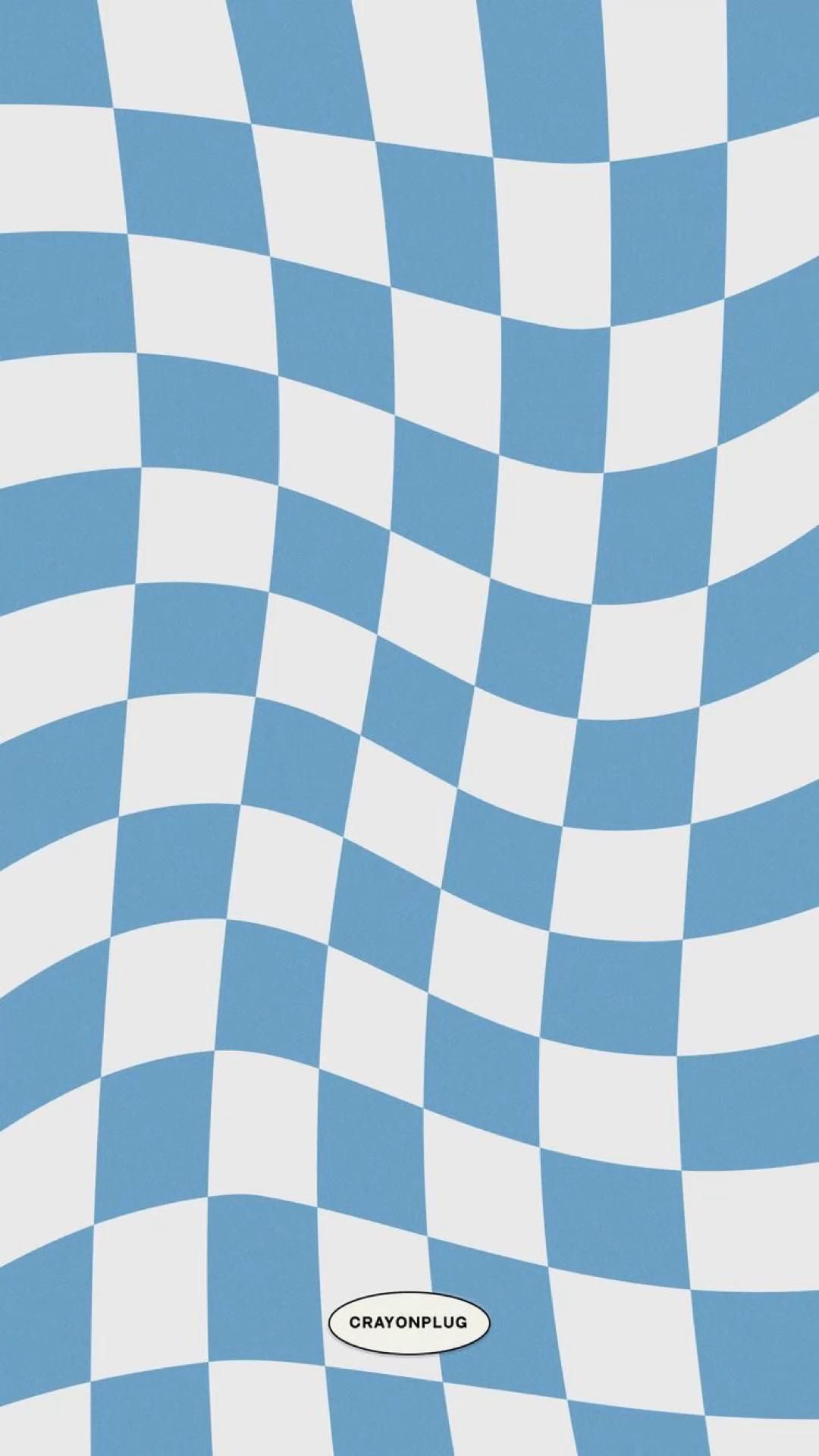 A blue and white checkered pattern - Checkered