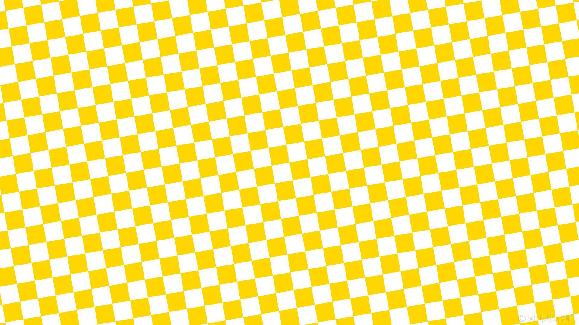 A yellow and white checkered background - Checkered