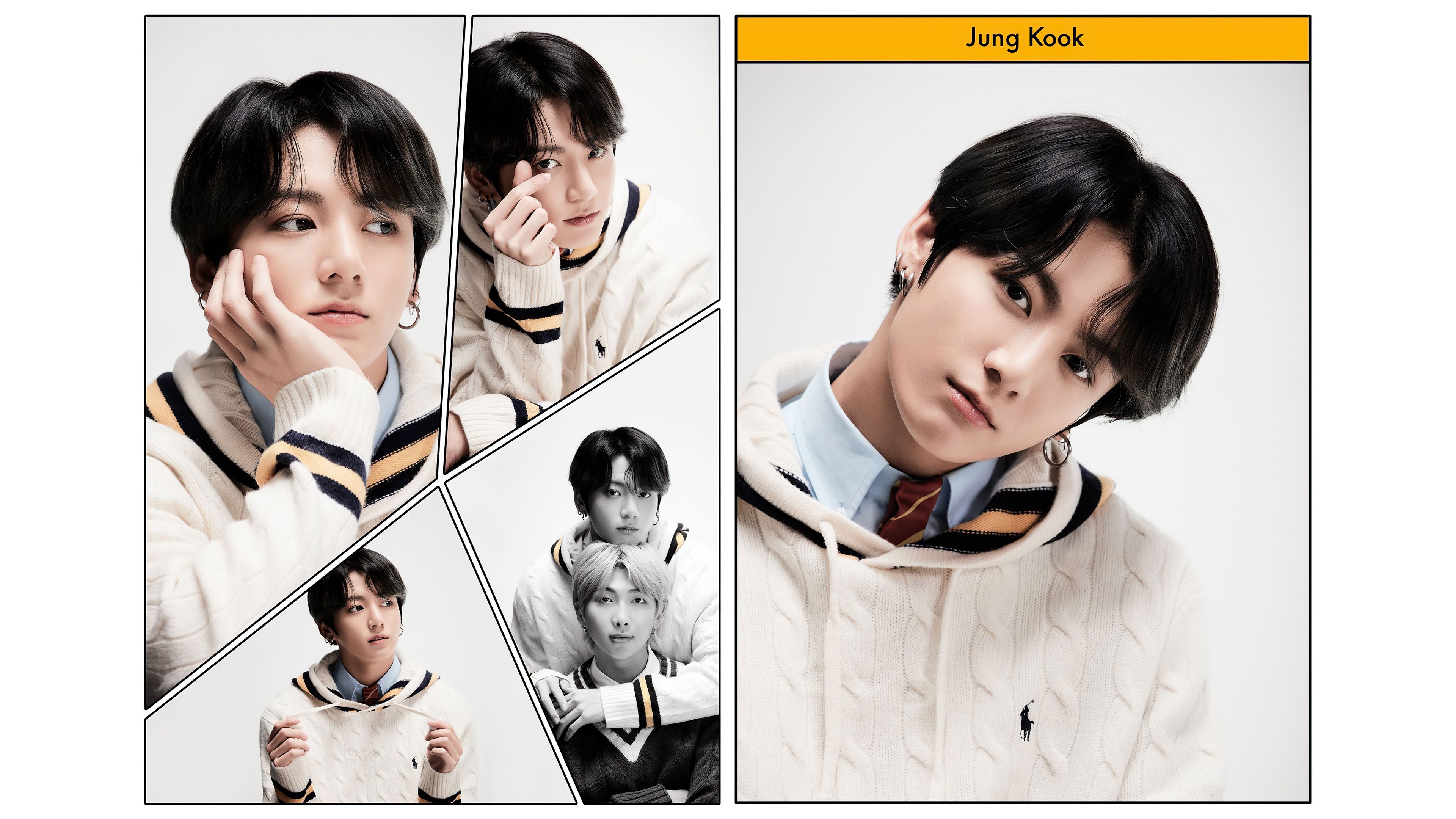 A picture of two different pictures - Jungkook