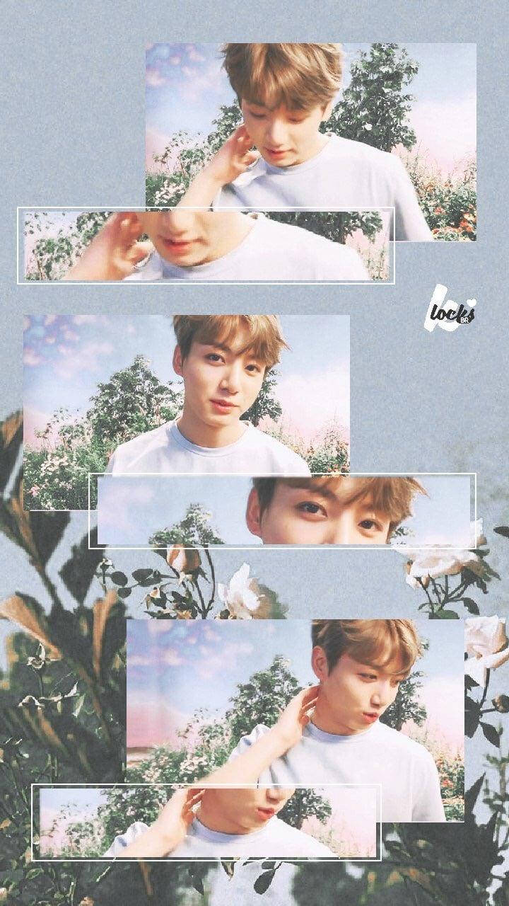 A collage of pictures with the words kpop - Jungkook