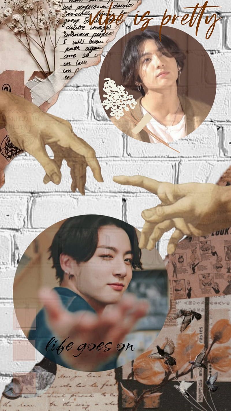 Jungkook Bts Kpop, aesthetic, brown, hands, lyricaldoodles, white, HD phone wallpaper