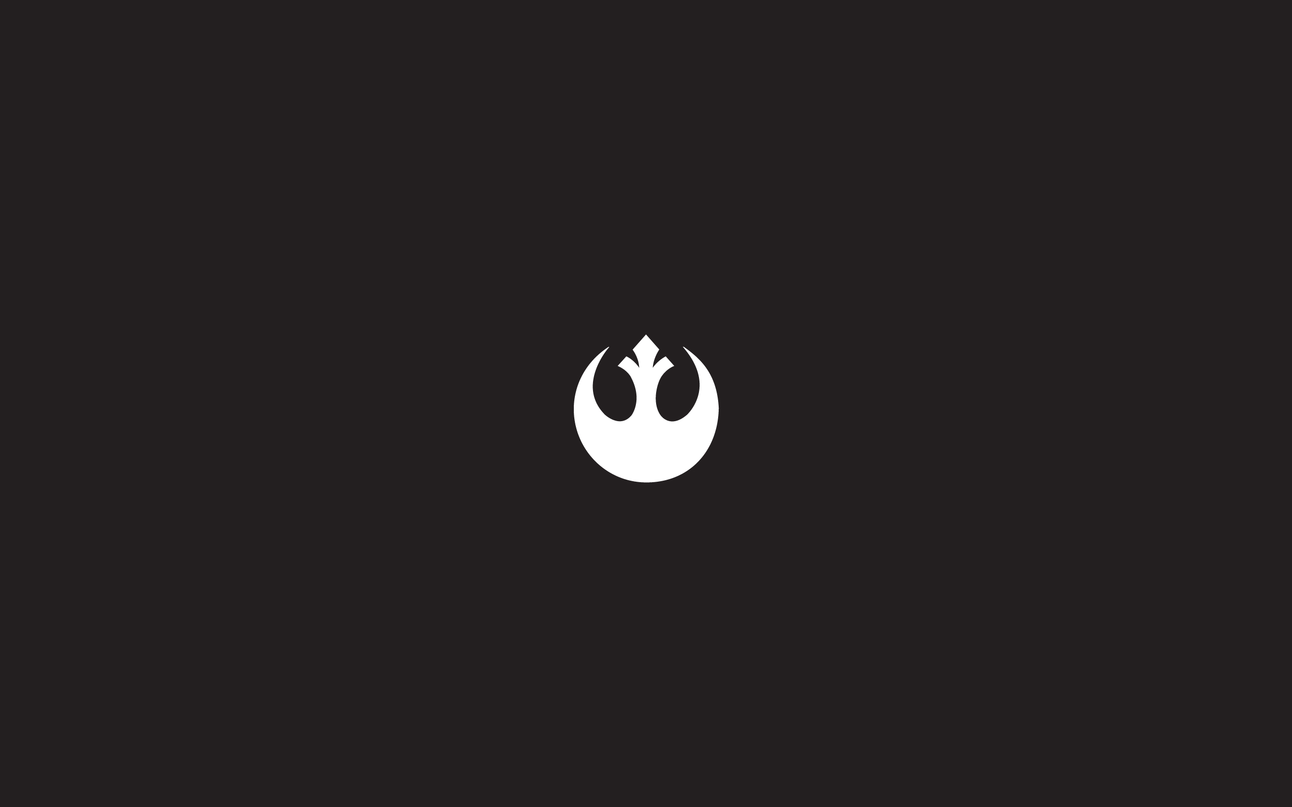A black and white Rebel Alliance symbol from Star Wars - Star Wars