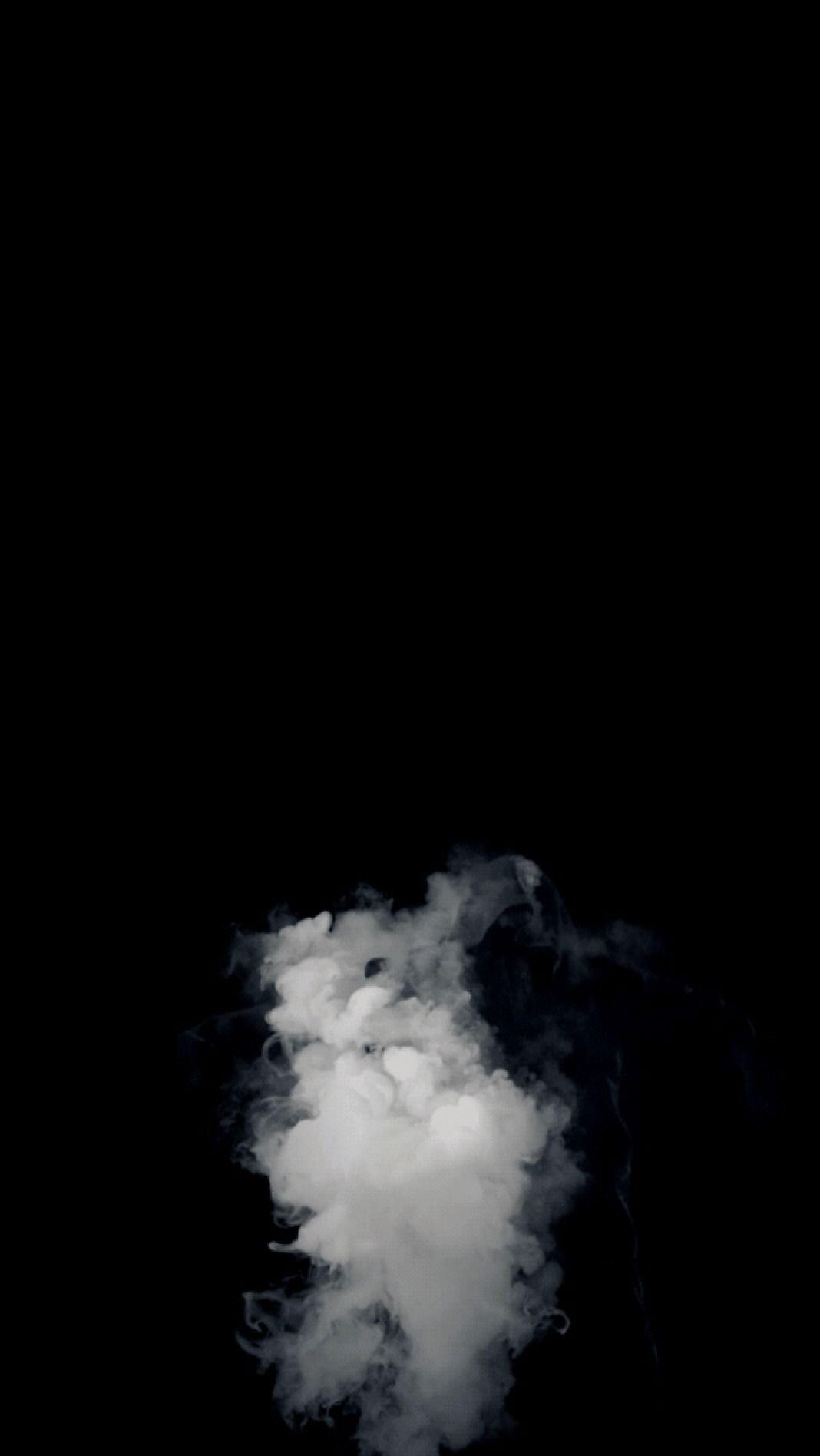 A black and white picture of smoke - Blurry