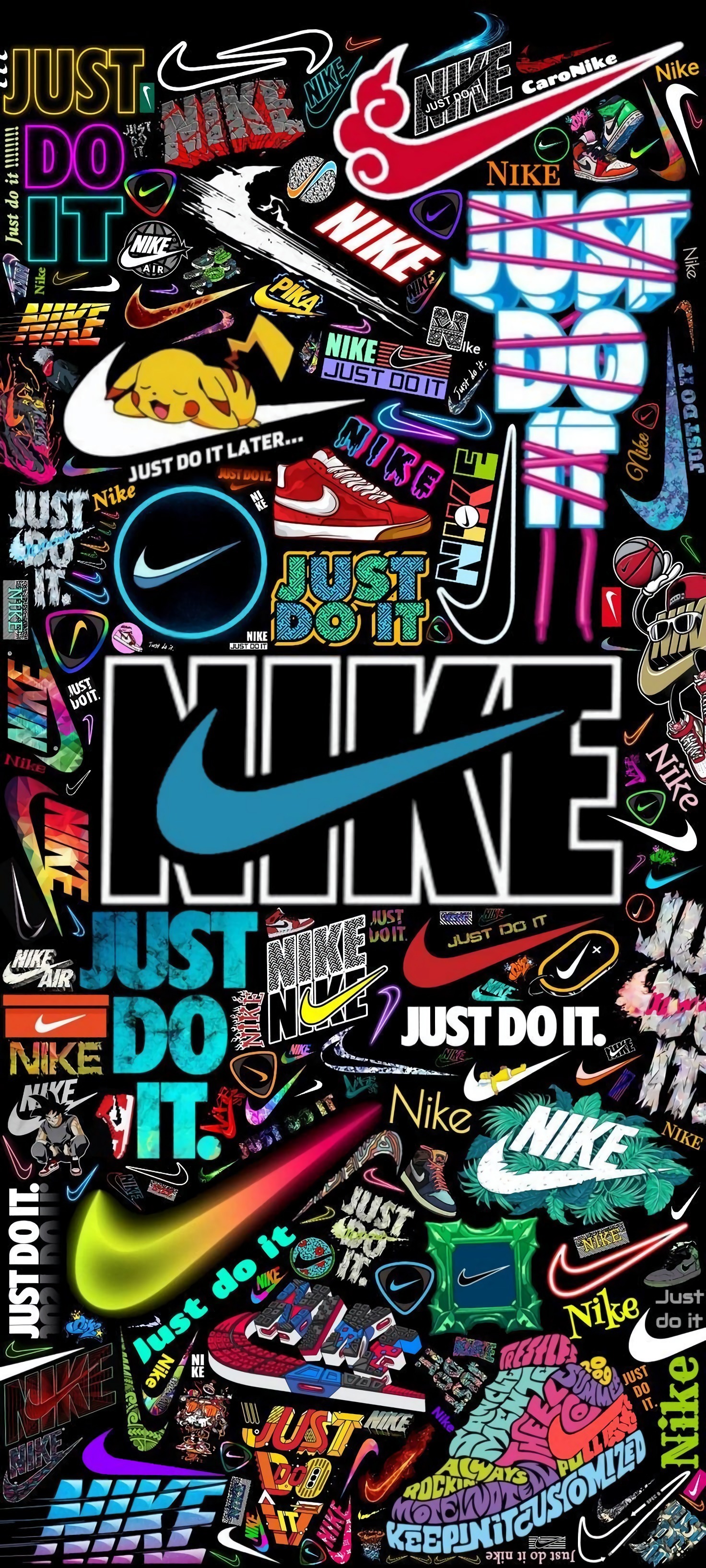 A collection of nike logos - Nike
