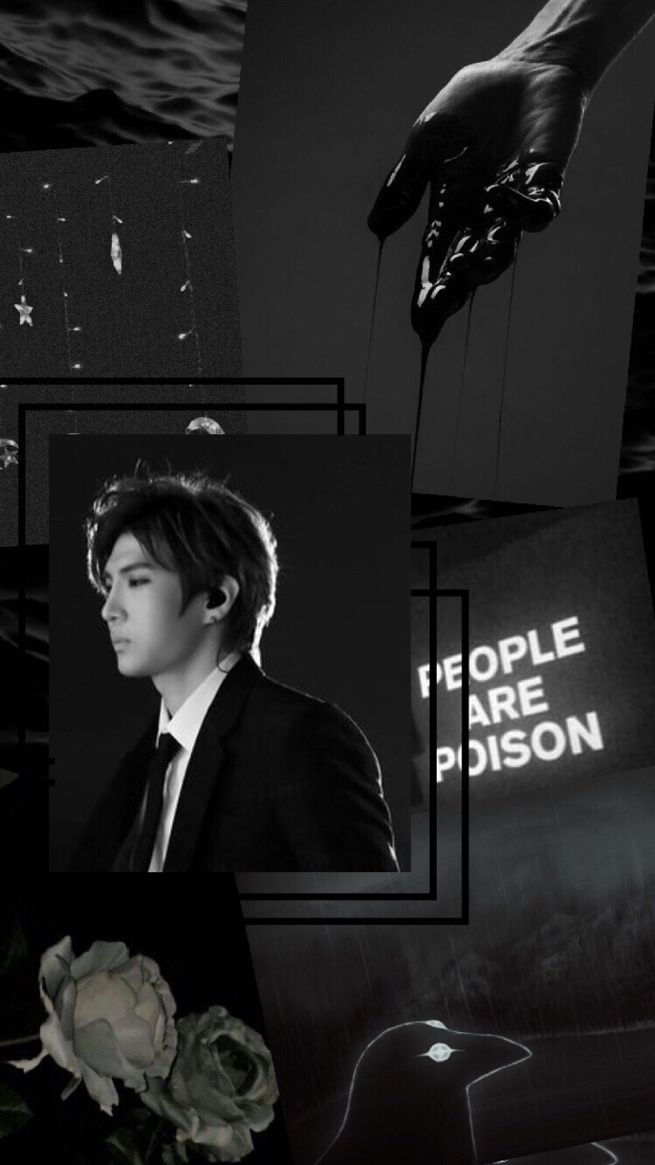 Black and white aesthetic wallpaper of jungkook from bts - Leo