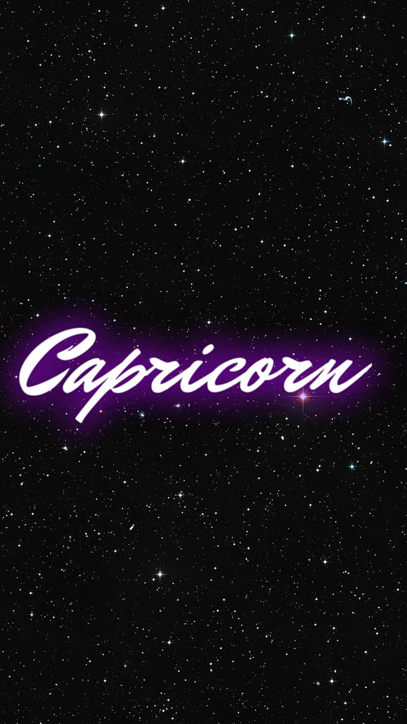 Capricorn, astrology, sign, space, stars, HD phone wallpaper