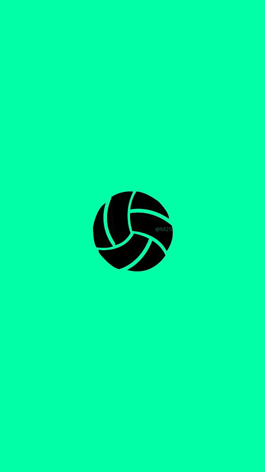 A volleyball logo on green background - Volleyball