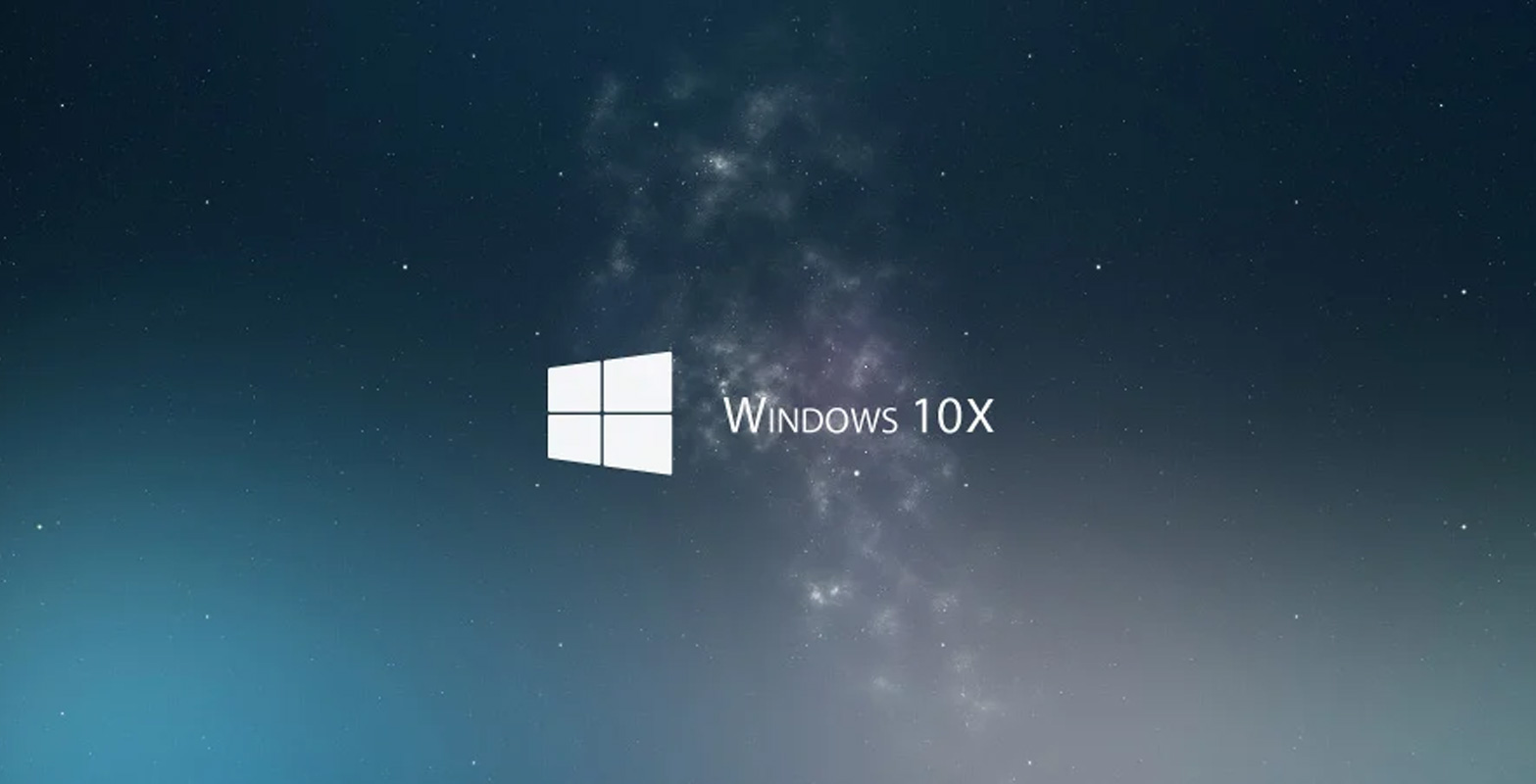 Windows 10X wallpaper with the text 