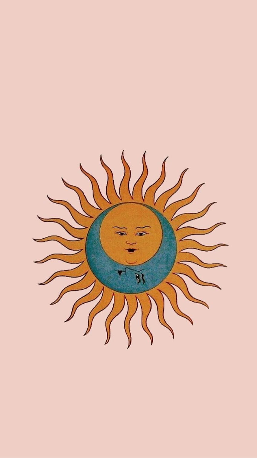 The sun and moon in a circle - Sun