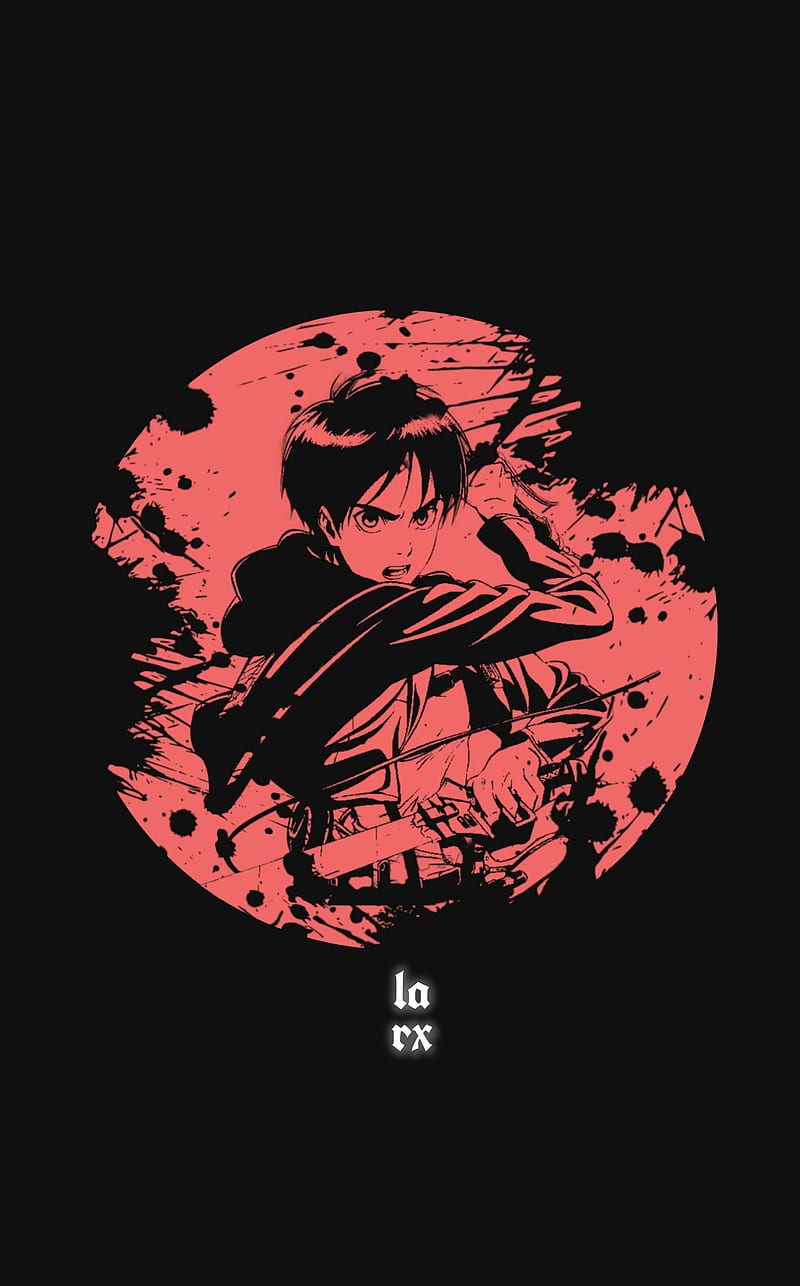 A black and red poster with an image of the character - Profile picture